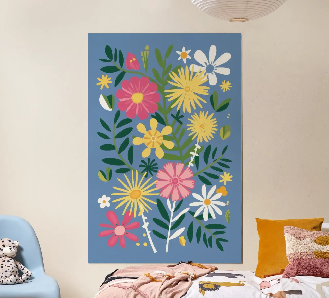 Scoppio del giardino di fiori selvatici carta hahnemühle da Trace Brush
