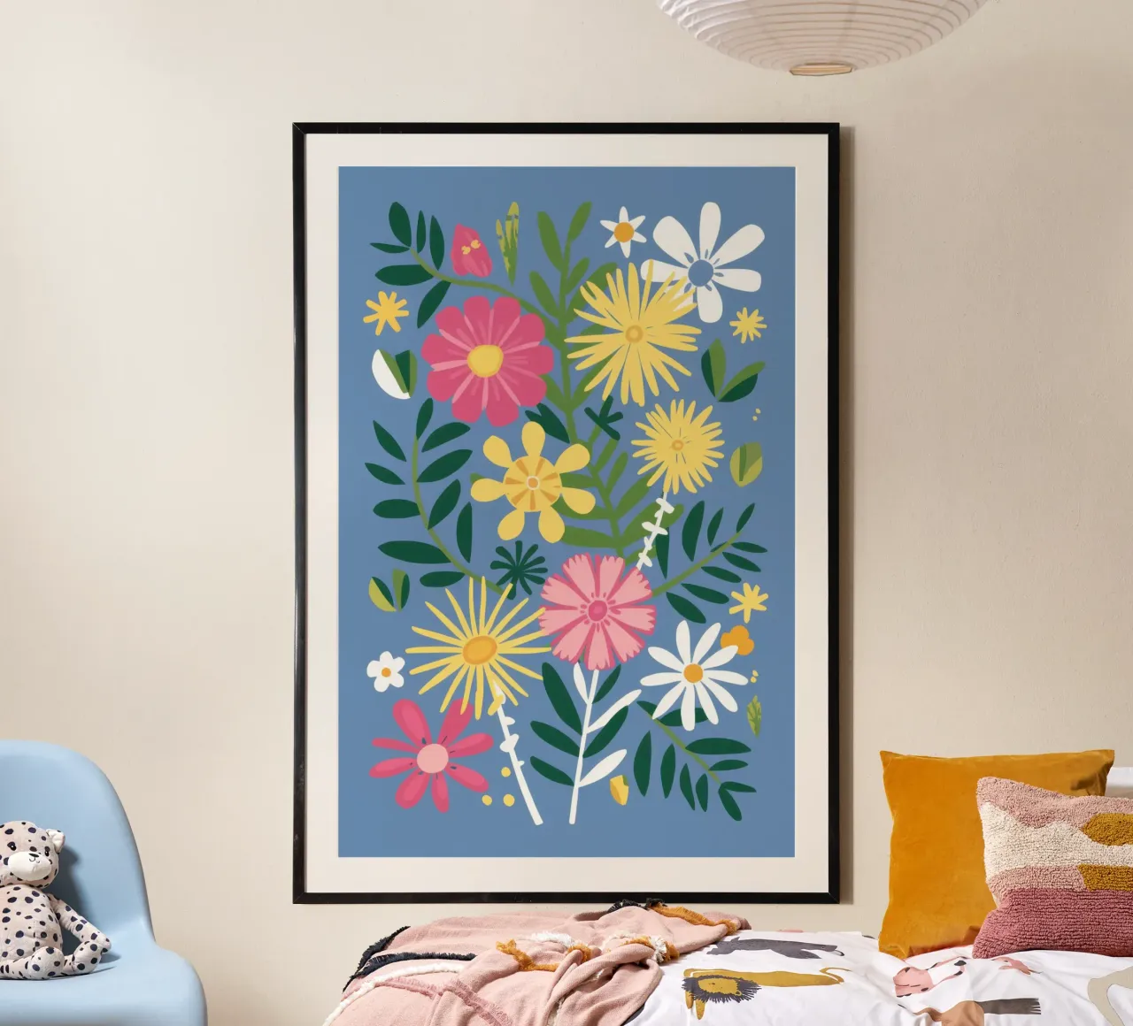 Scoppio del giardino di fiori selvatici carta hahnemühle da Trace Brush
