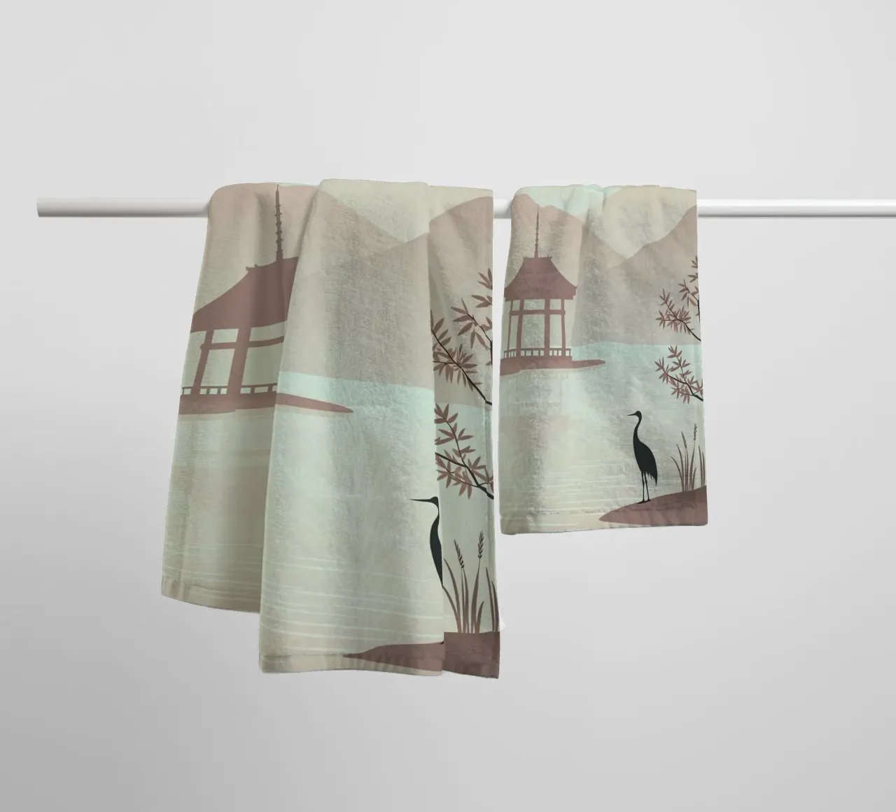 reflection silhouette towel by Histrol
