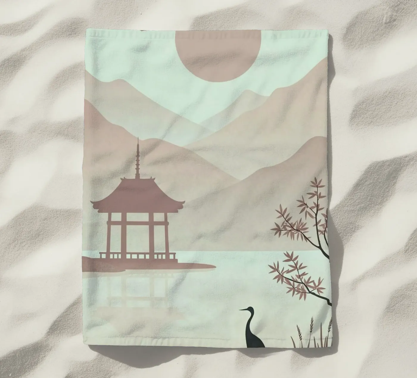reflection silhouette strandhanddoek van Histrol