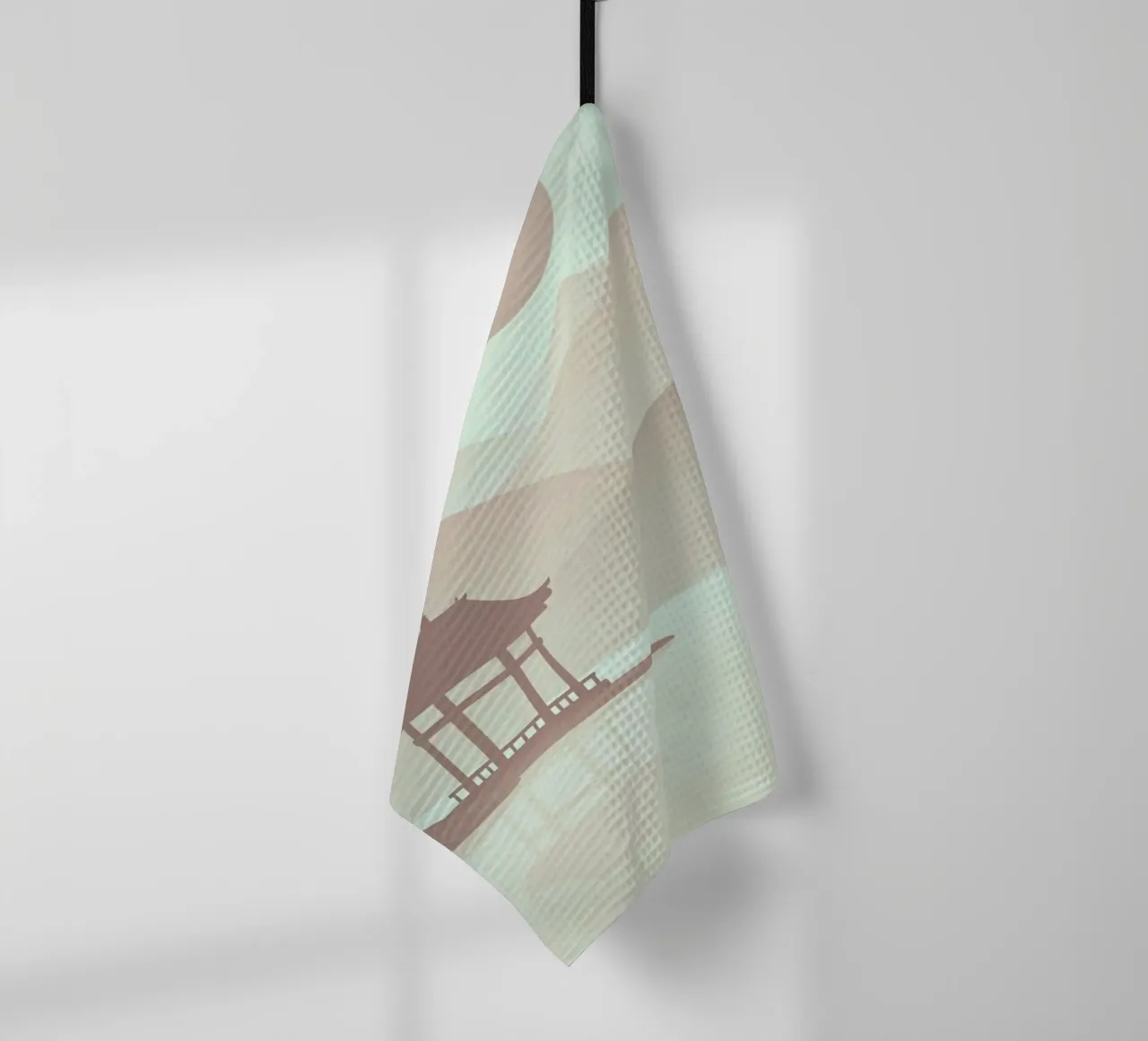 reflection silhouette tea towel by Histrol