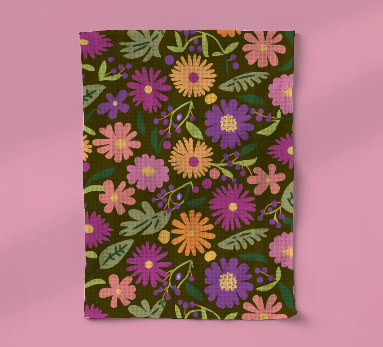 Fioritura del giardino di mezzanotte canovaccio da cucina da Thistle Bloom