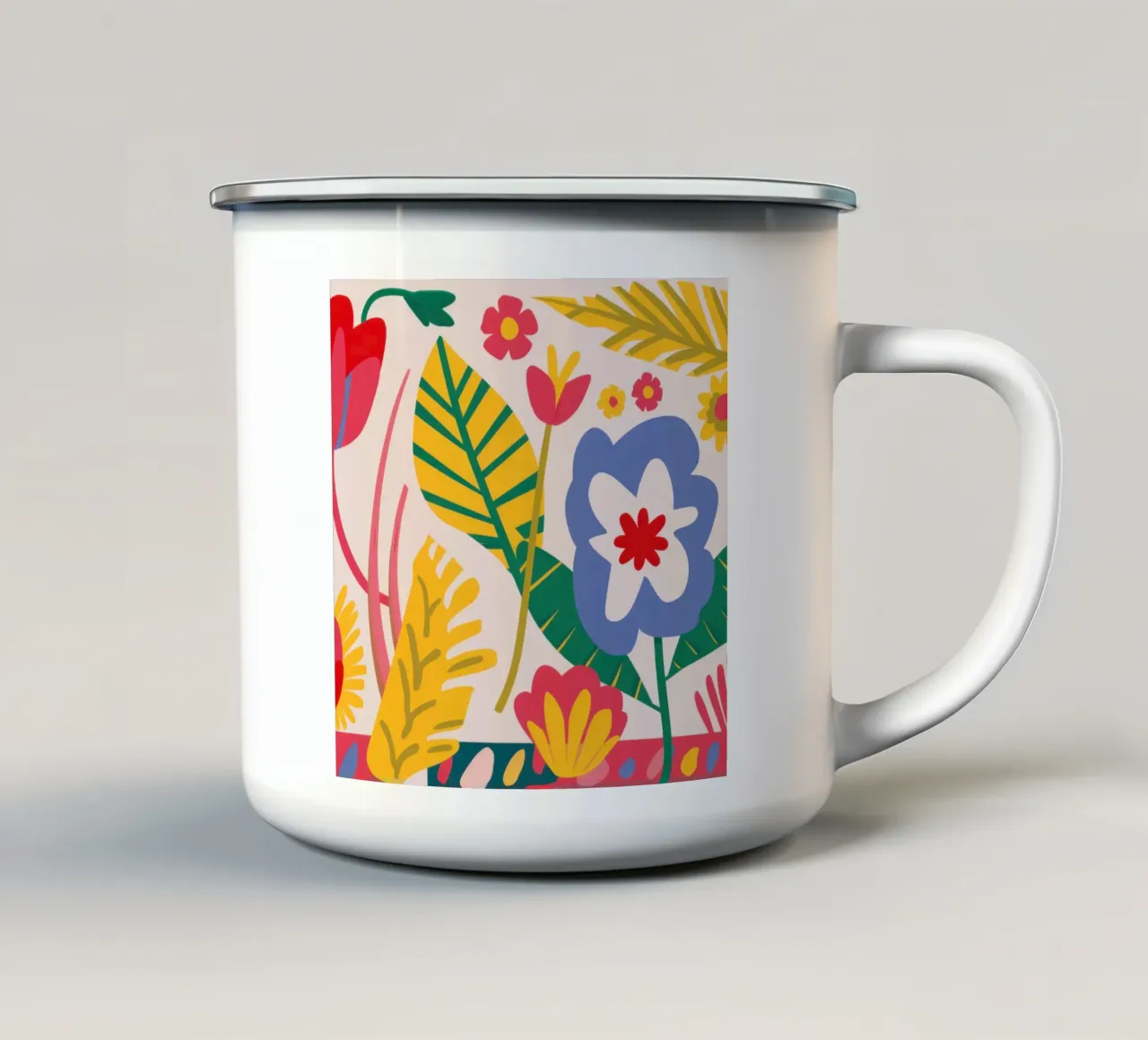 Fiori popolari in grassetto tazza in smalto da Selene Shade