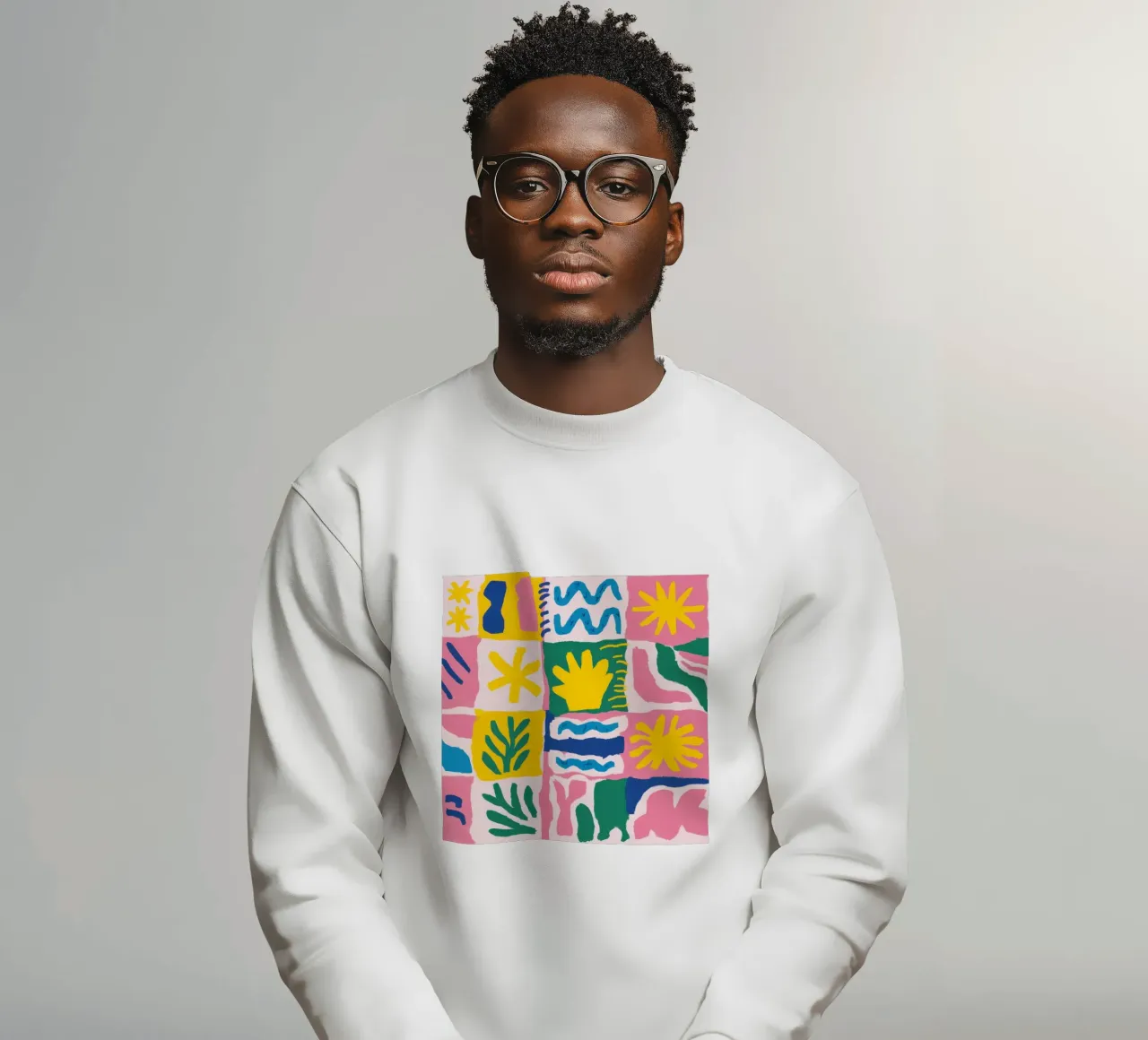 Joyful Pattern Grid felpa da Obs Canvas