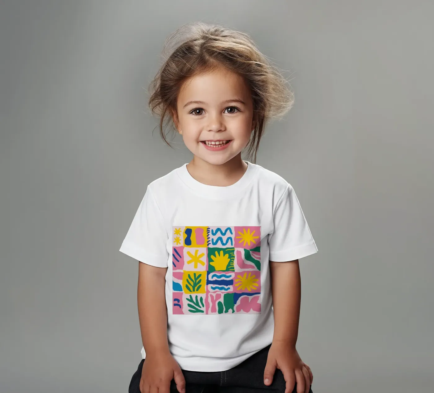 Griglia di motivi gioiosi t-shirt bambini da Obs Canvas