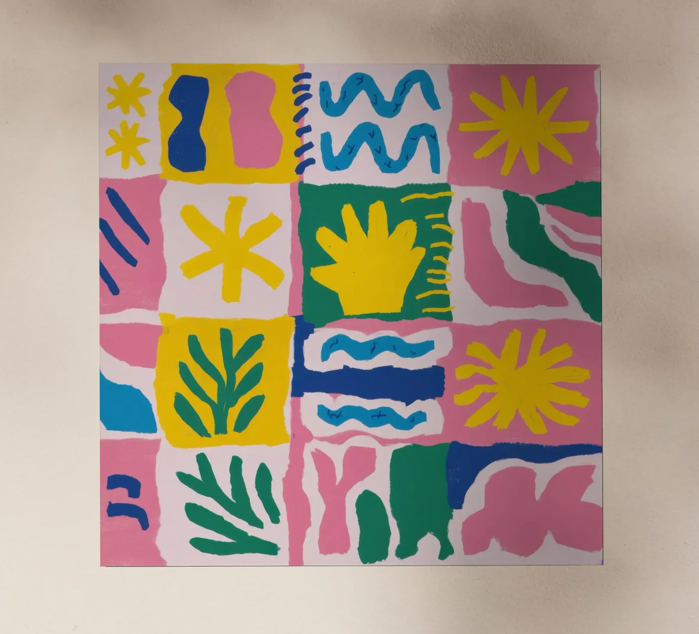 Griglia di motivi gioiosi pellicola backlit da Obs Canvas