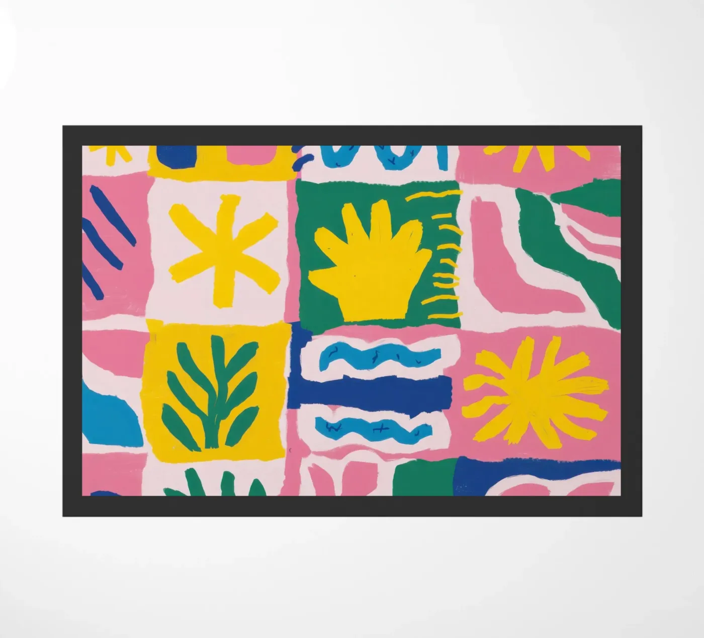 Joyful Pattern Grid deurmat van Obs Canvas