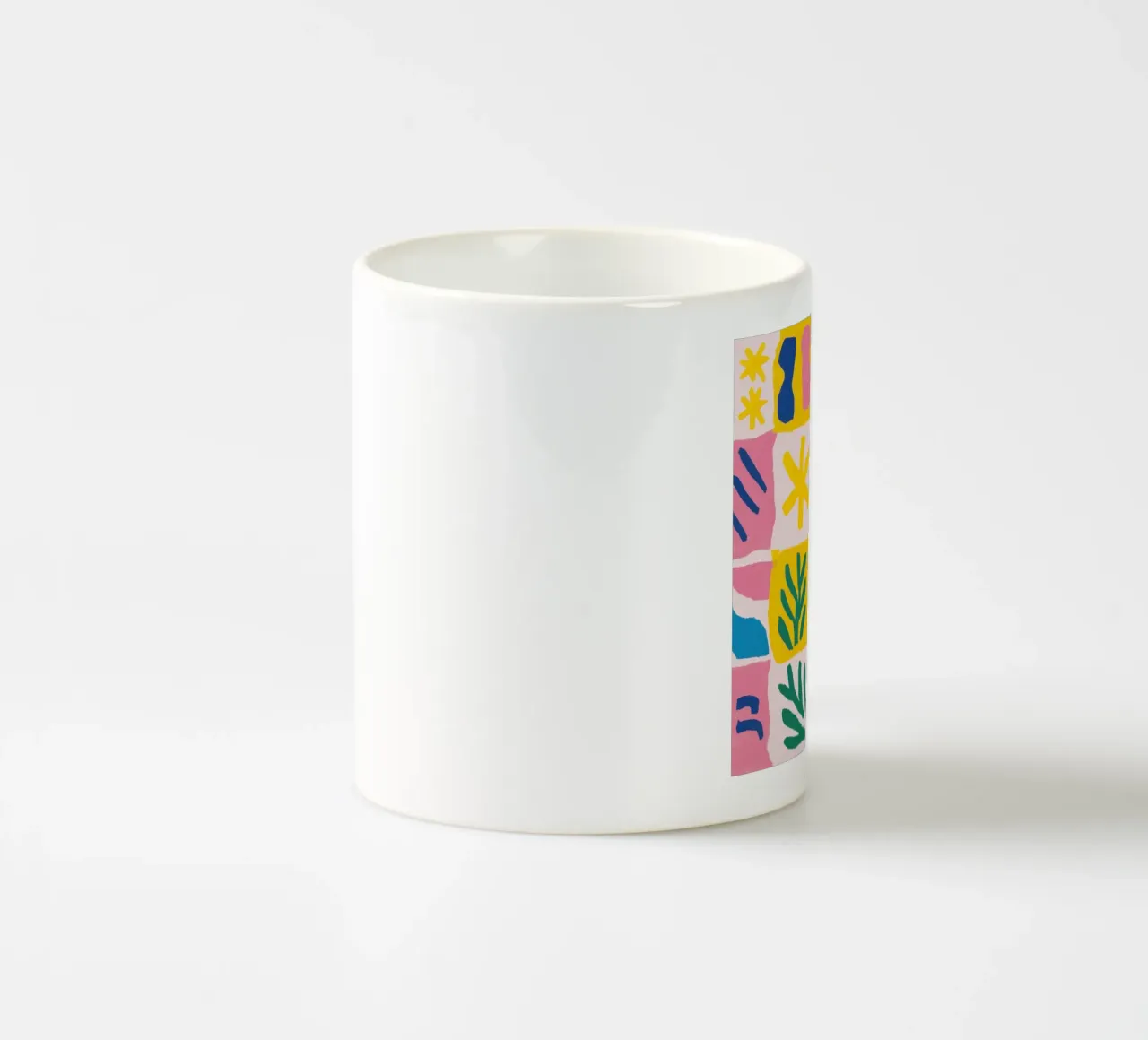 Griglia di motivi gioiosi tazza in ceramica da Obs Canvas