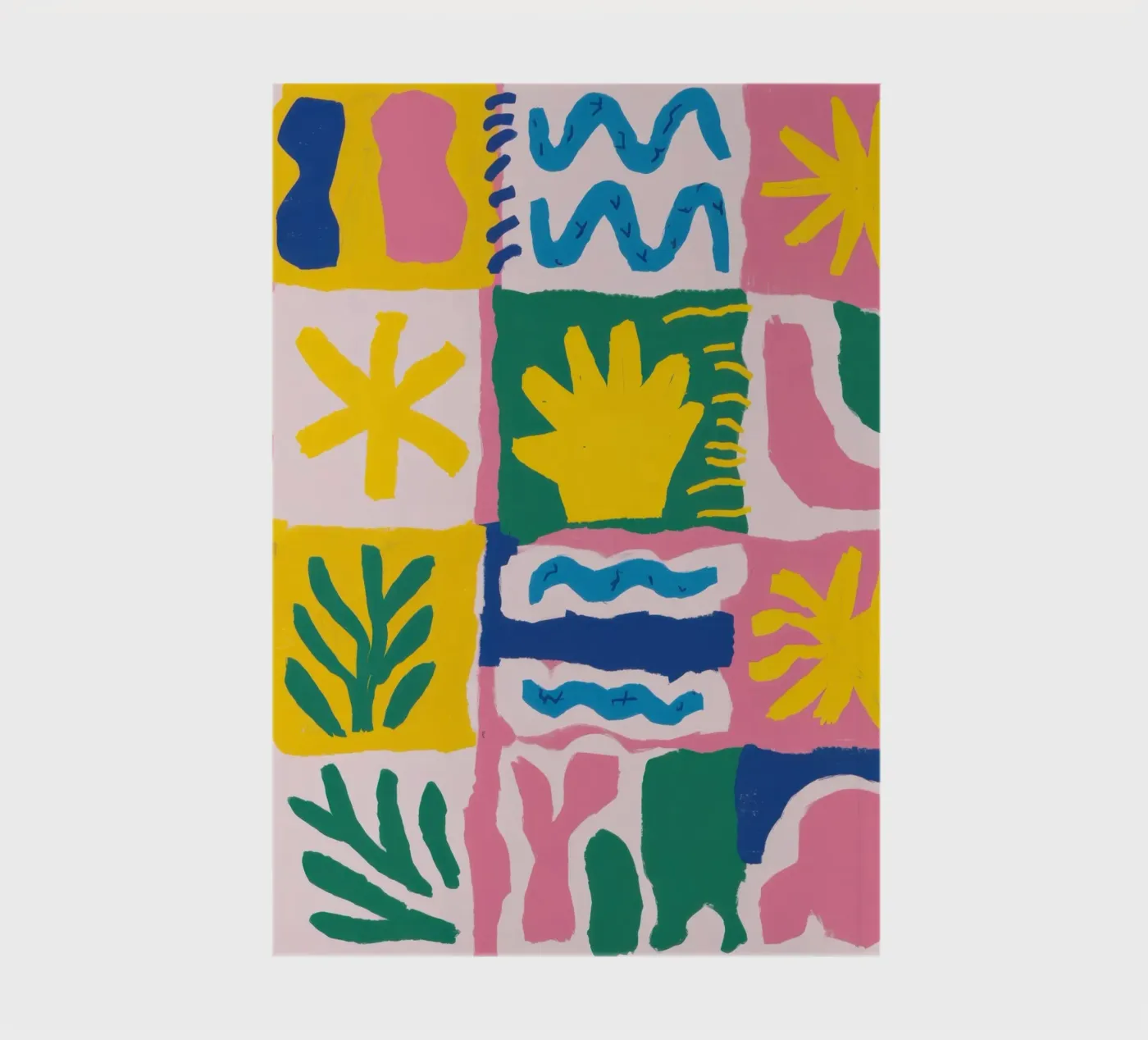 Joyful Pattern Grid Notizbuch von Obs Canvas