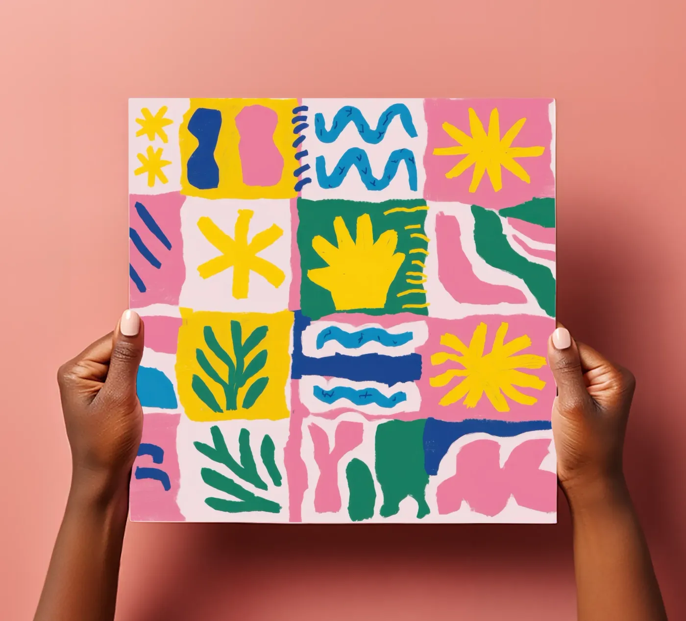 Joyful Pattern Grid sticker sheet by Obs Canvas