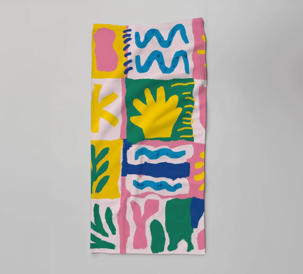 Joyful Pattern Grid towel by Obs Canvas