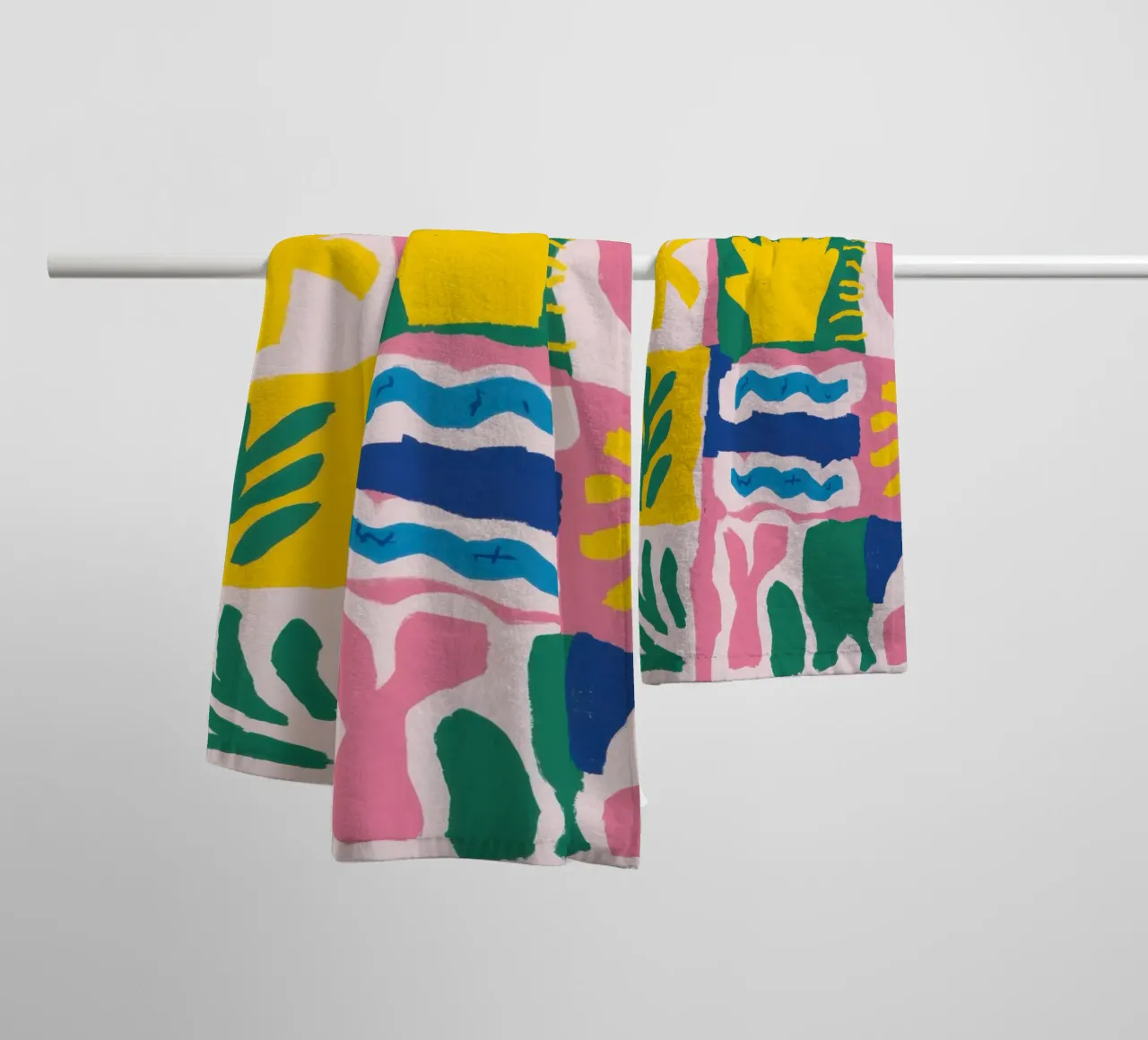 Joyful Pattern Grid towel by Obs Canvas