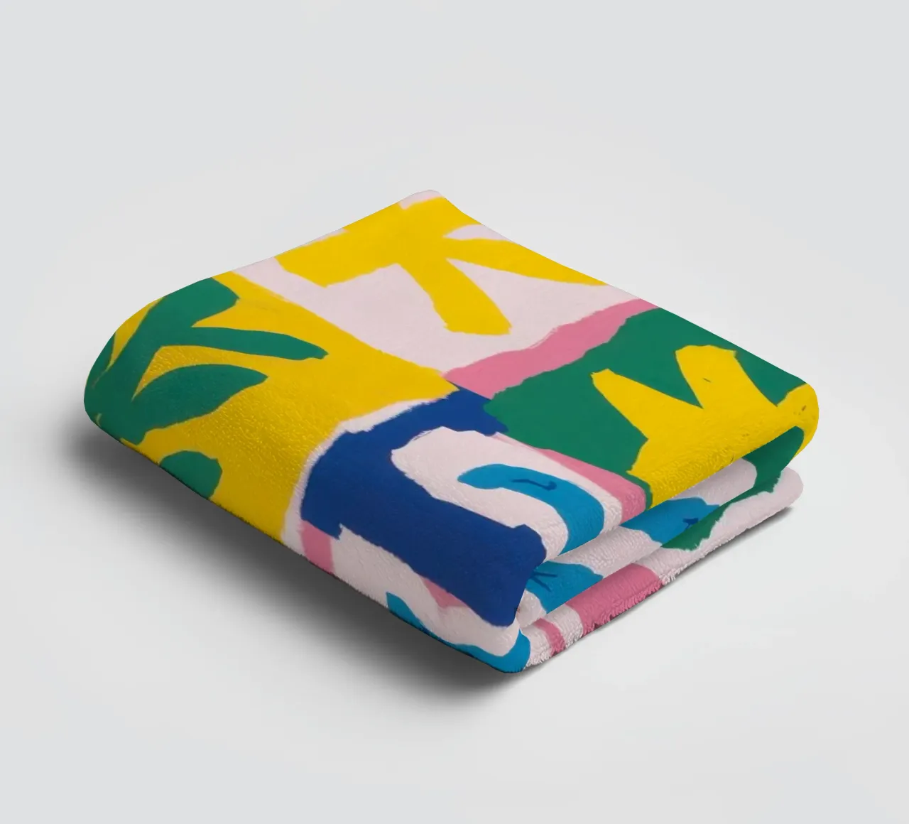 Joyful Pattern Grid towel by Obs Canvas