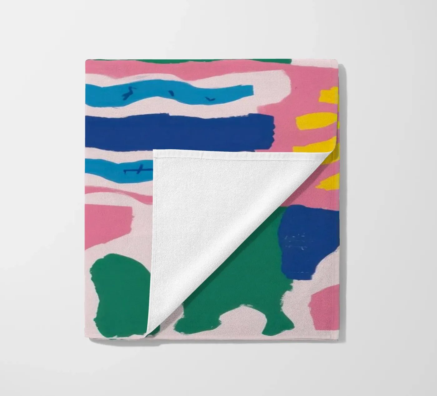 Grille de motifs joyeux serviette de plage de Obs Canvas
