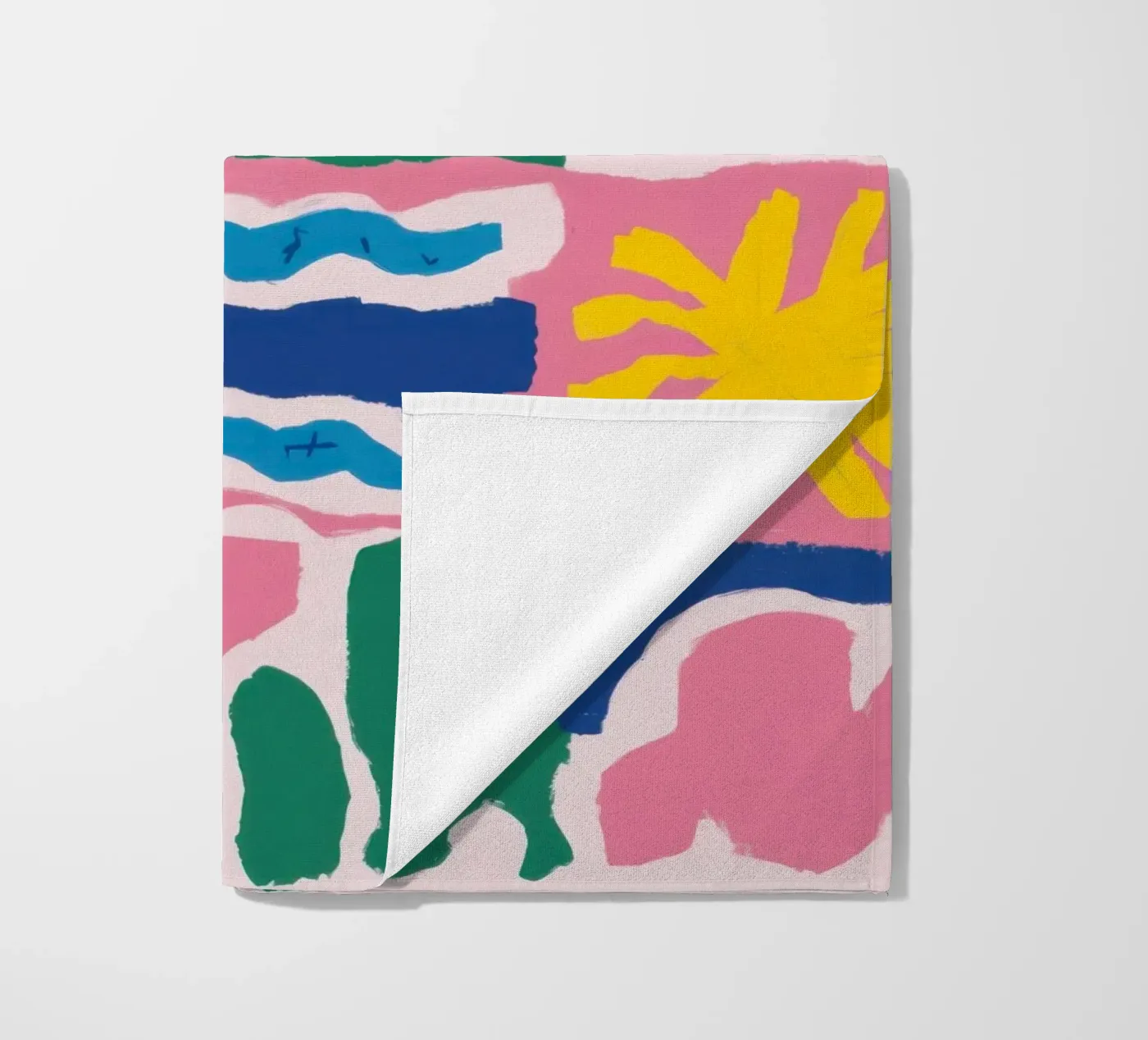 Grille de motifs joyeux serviette de plage de Obs Canvas