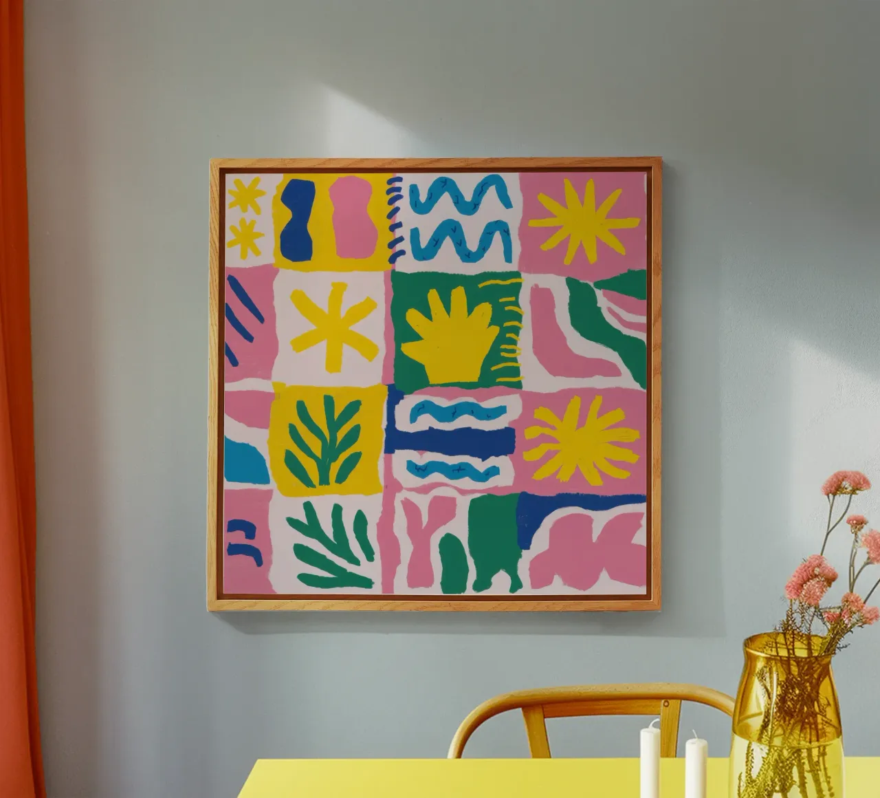 Joyful Pattern Grid plexiglass da Obs Canvas