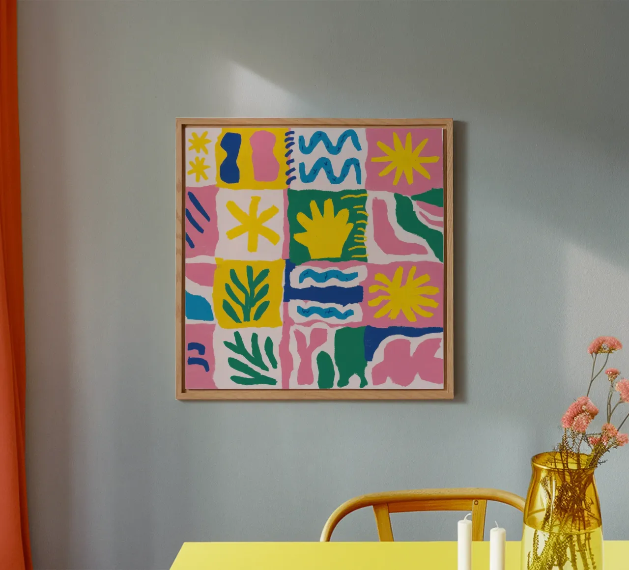 Joyful Pattern Grid forex plate by Obs Canvas