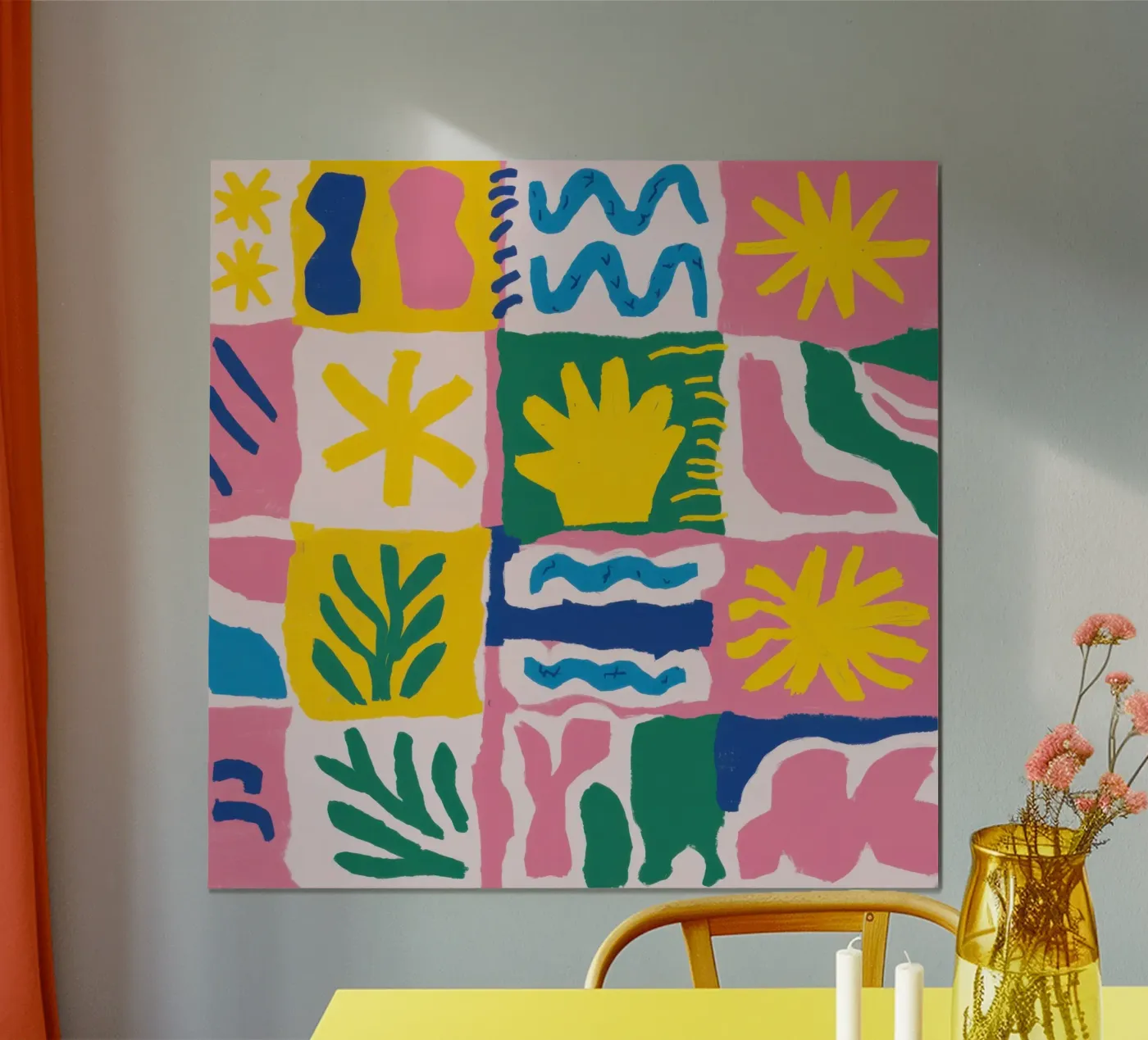 Joyful Pattern Grid poster da Obs Canvas