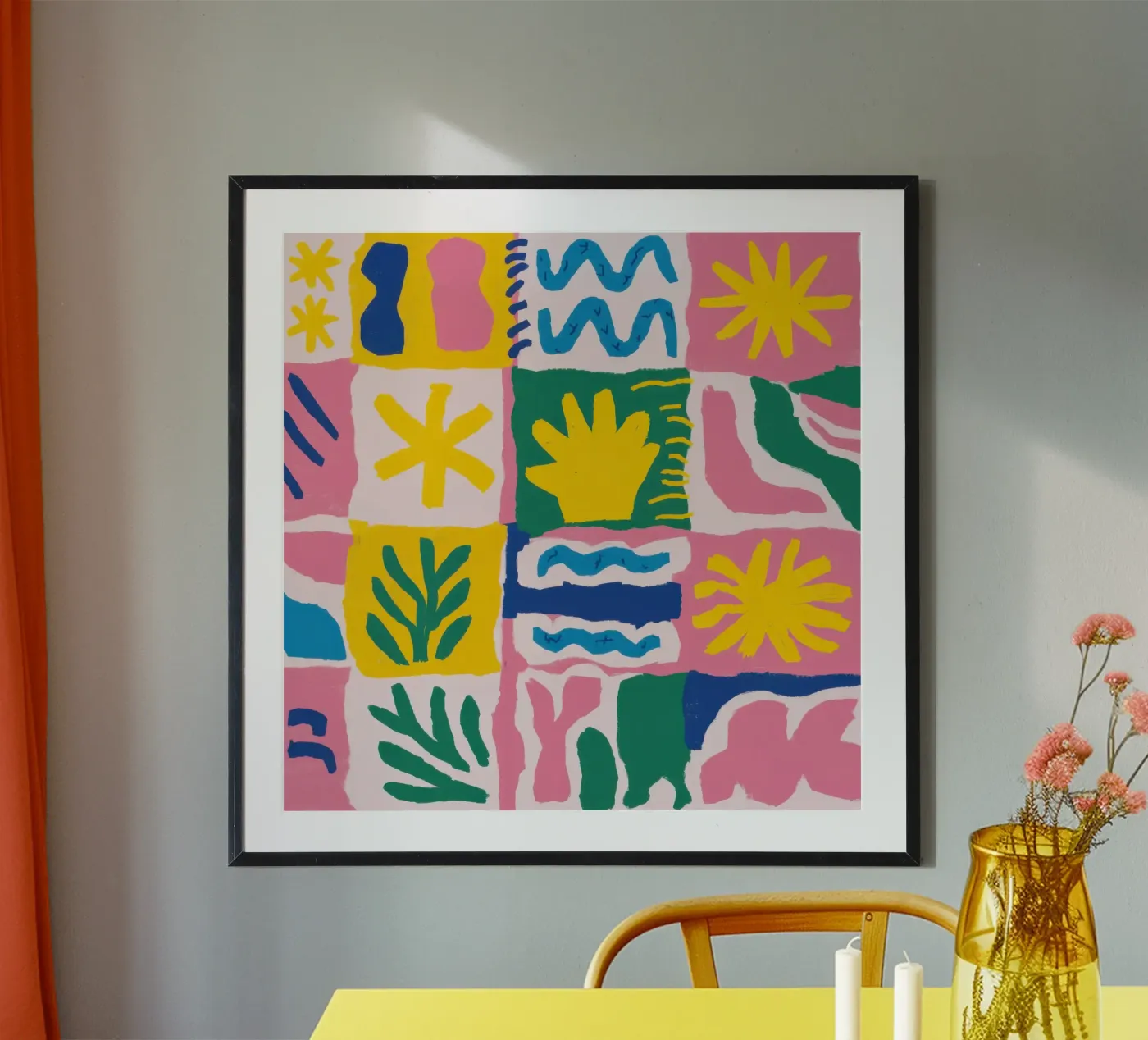 Joyful Pattern Grid Poster von Obs Canvas