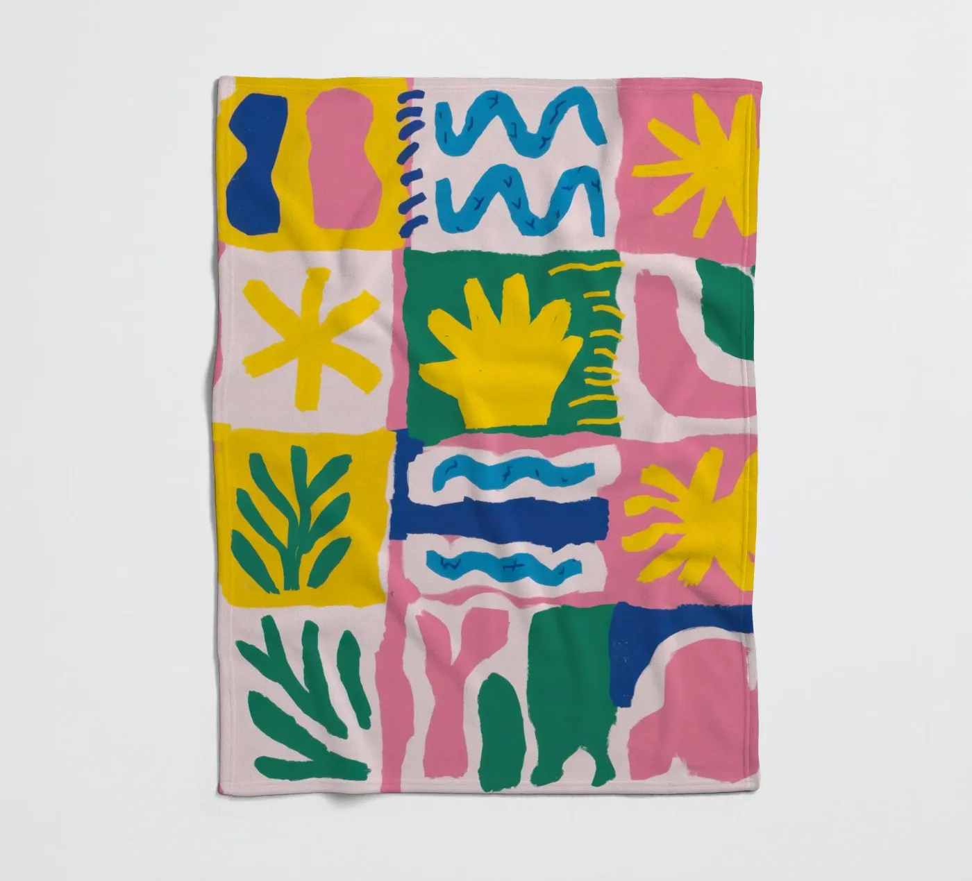 Vrolijk patroonraster fleecedeken van Obs Canvas