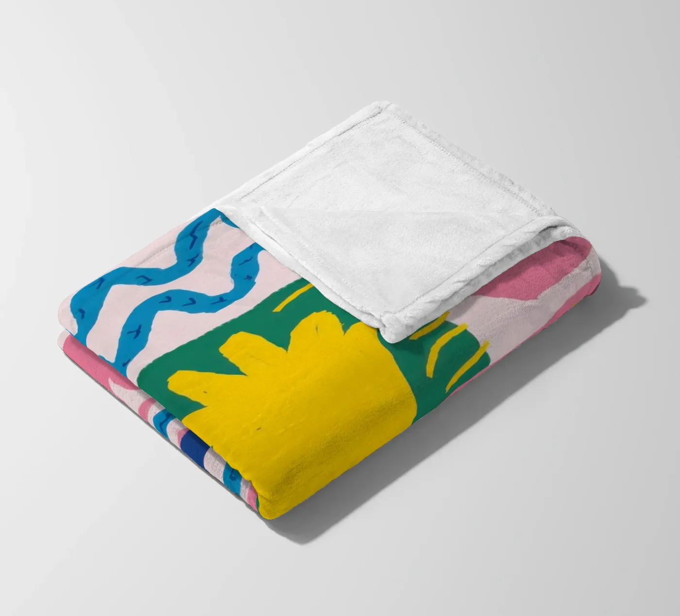 Vrolijk patroonraster fleecedeken van Obs Canvas