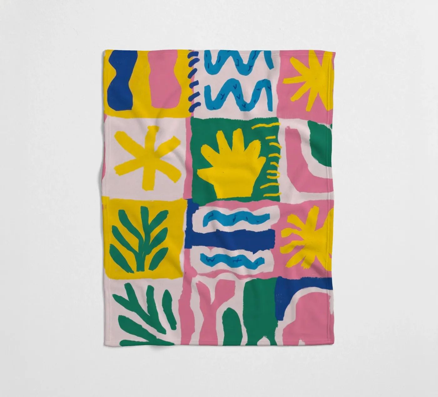 Vrolijk patroonraster fleecedeken van Obs Canvas