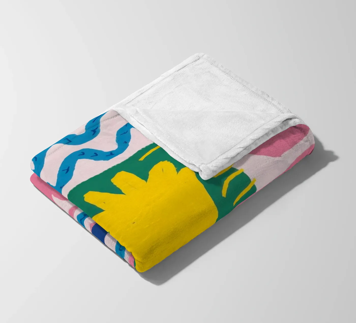 Vrolijk patroonraster fleecedeken van Obs Canvas