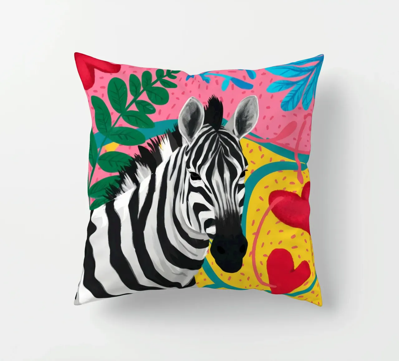 Zebra Cuore d'oro cuscino da Luna Aura