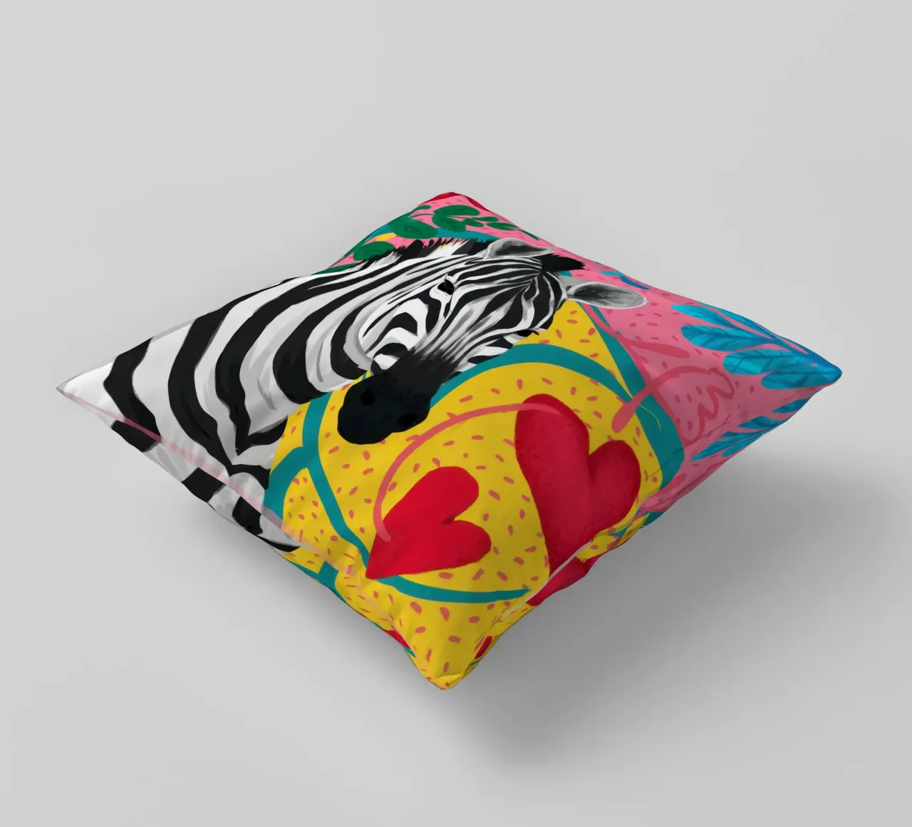 Zebra Cuore d'oro cuscino da Luna Aura