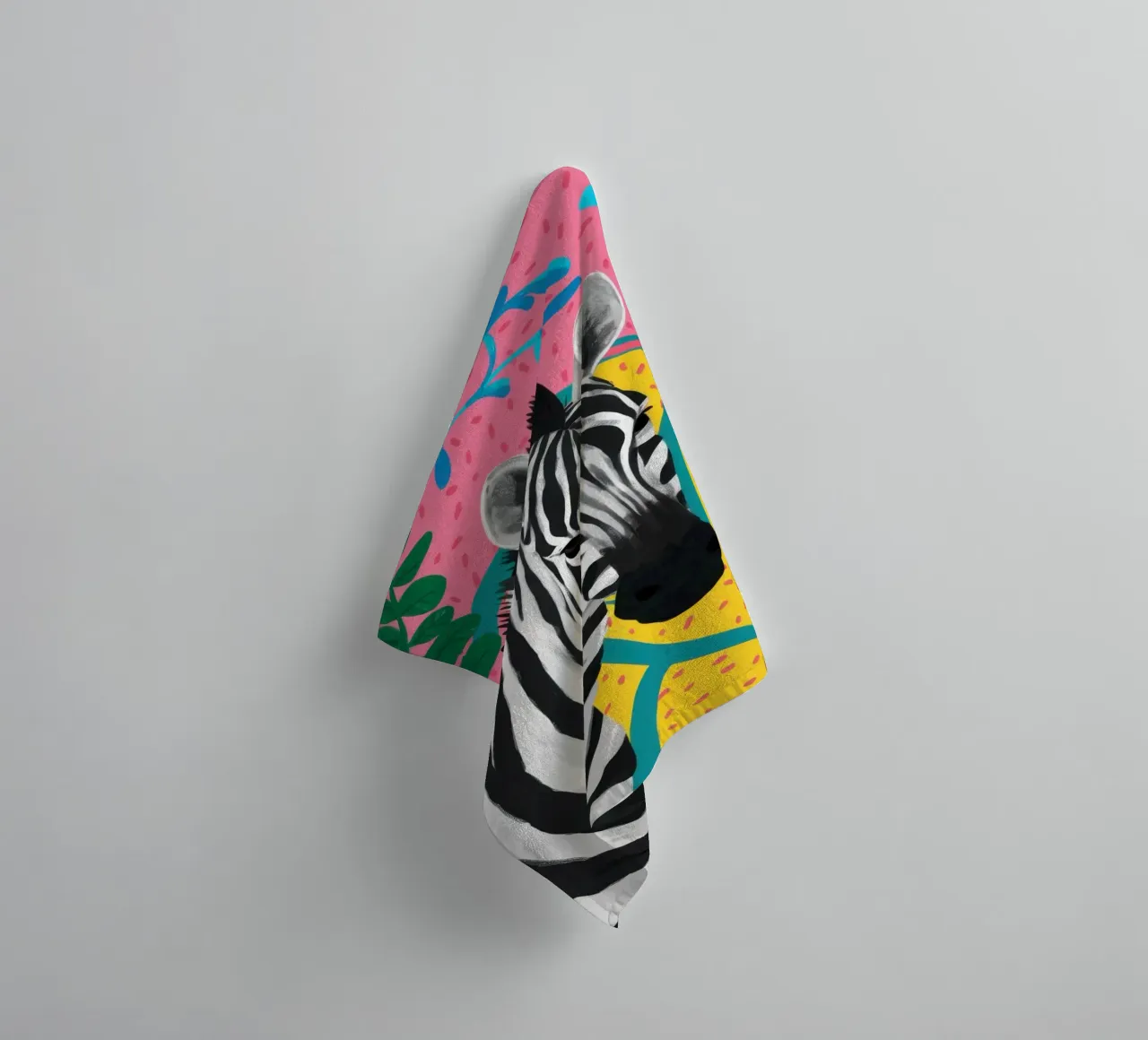 Zebra Heart of Gold towel by Luna Aura
