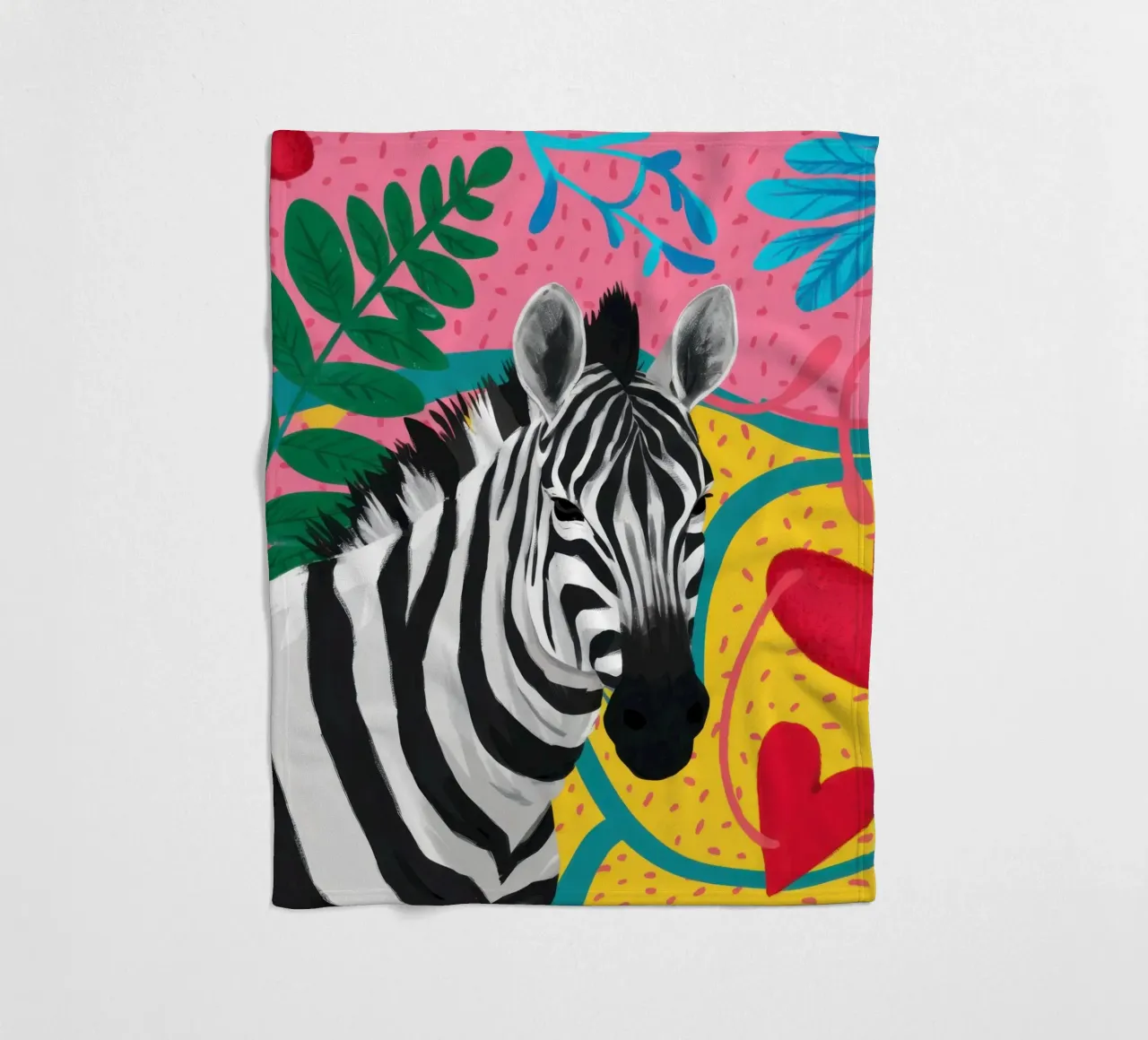 Zebra Cuore d'oro coperta in pile da Luna Aura