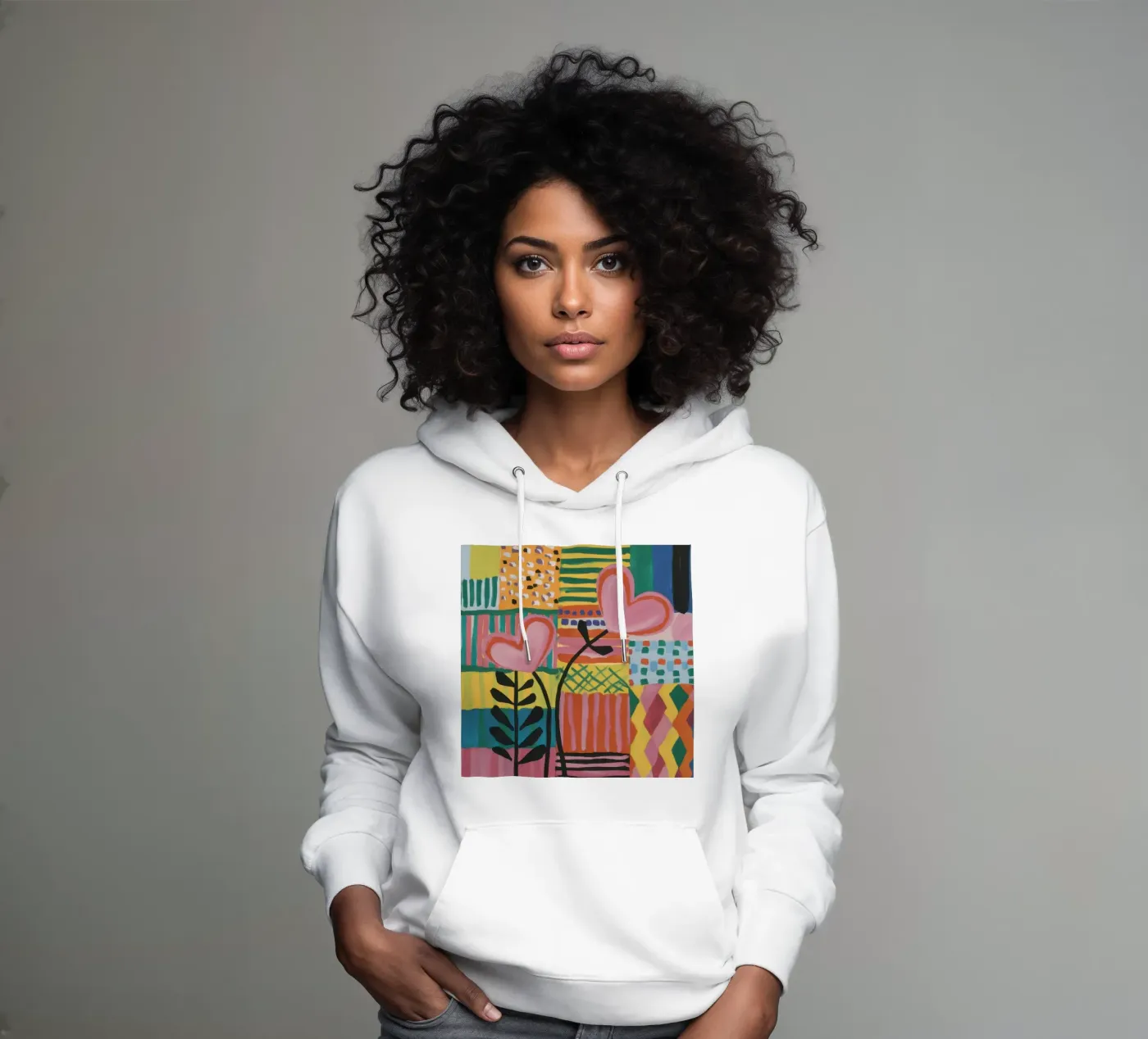 Patchwork of Love felpa con cappuccio da Thistle Bloom