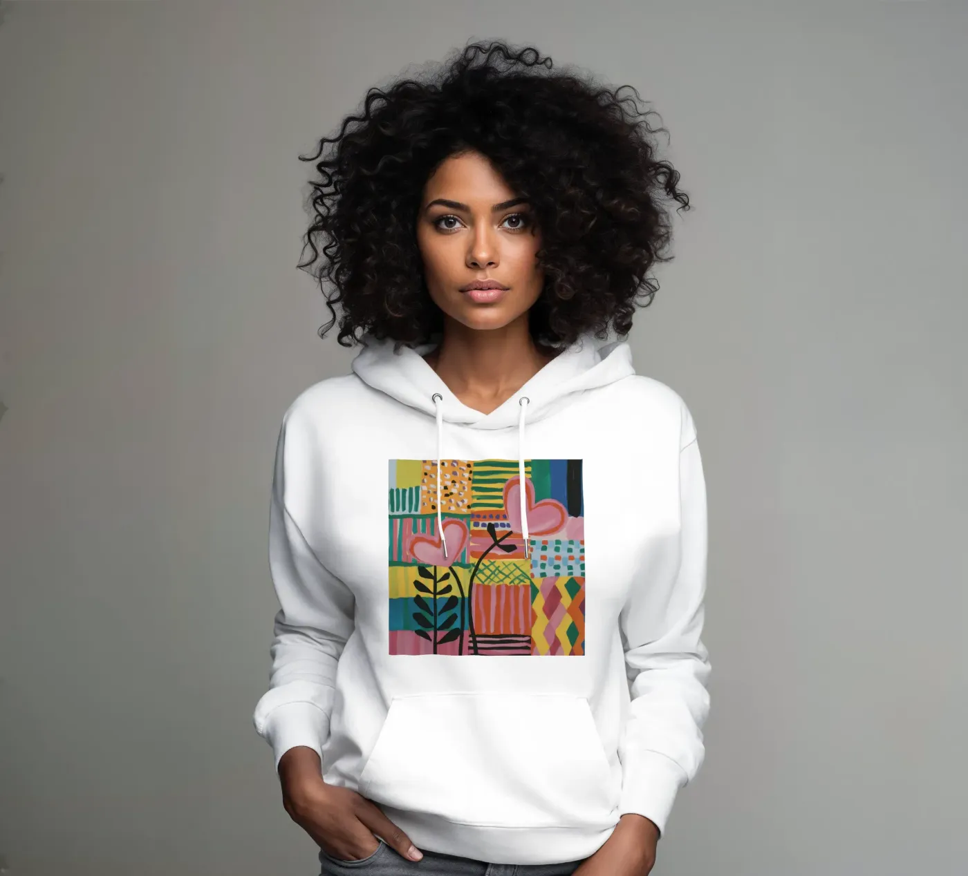Patchwork of Love felpa con cappuccio da Thistle Bloom