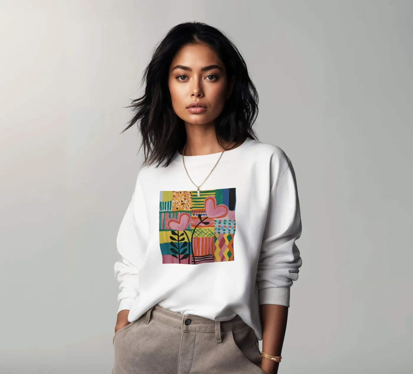 Patchwork der Liebe Sweatshirt von Thistle Bloom