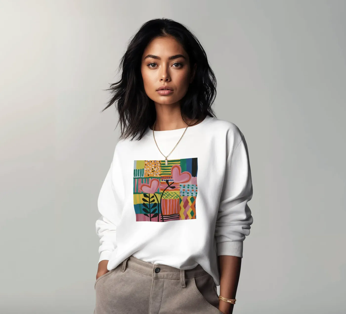Patchwork der Liebe Sweatshirt von Thistle Bloom