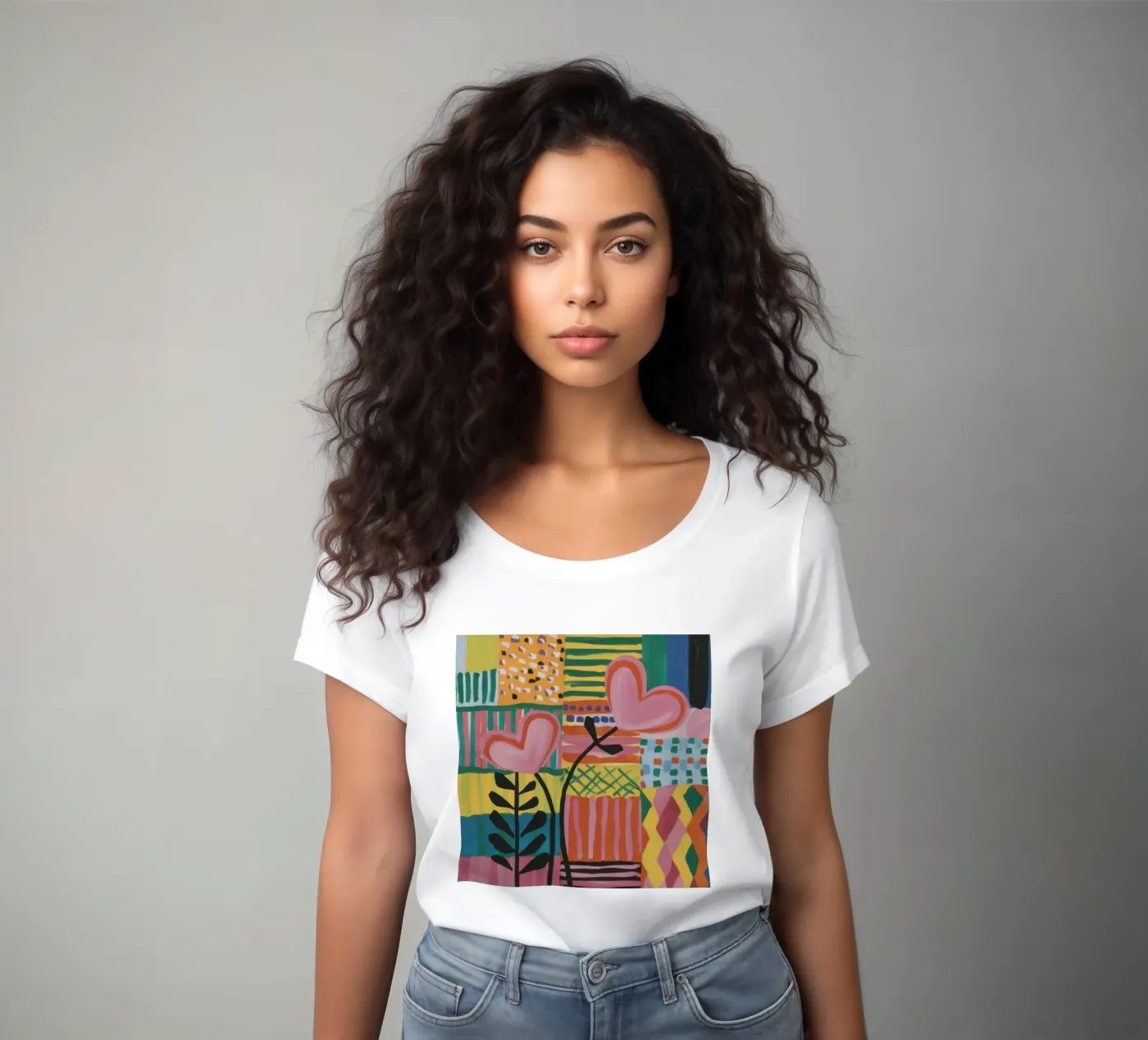 Patchwork d'amore t-shirt da donna da Thistle Bloom