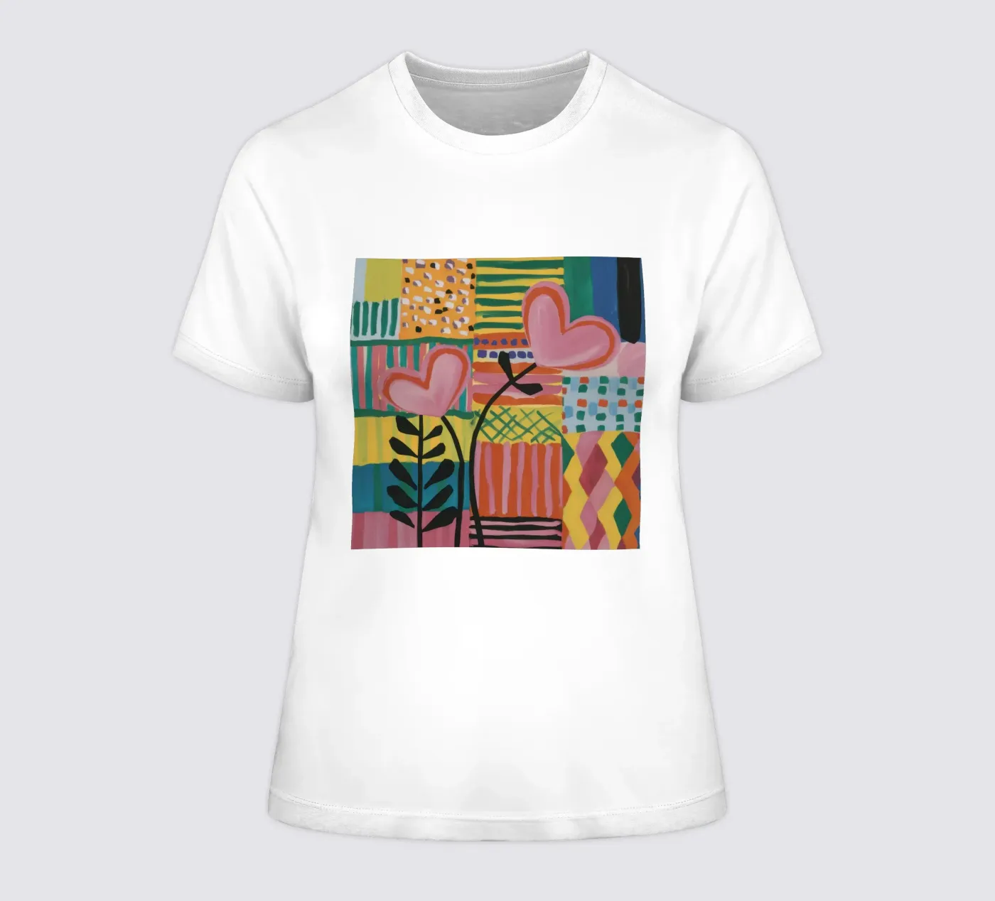 Patchwork d'amore t-shirt da donna da Thistle Bloom
