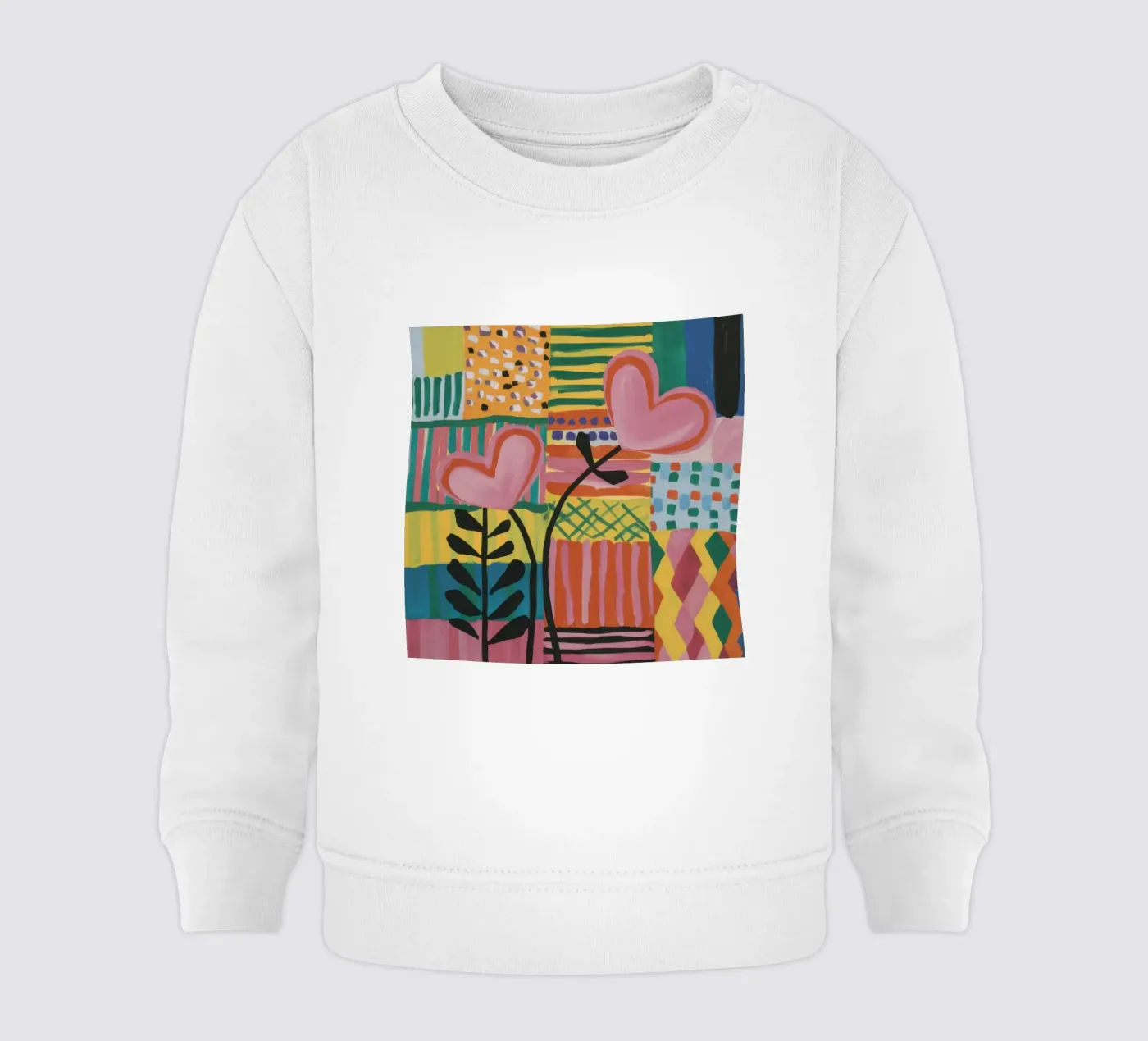 Patchwork d'amore felpa neonato da Thistle Bloom