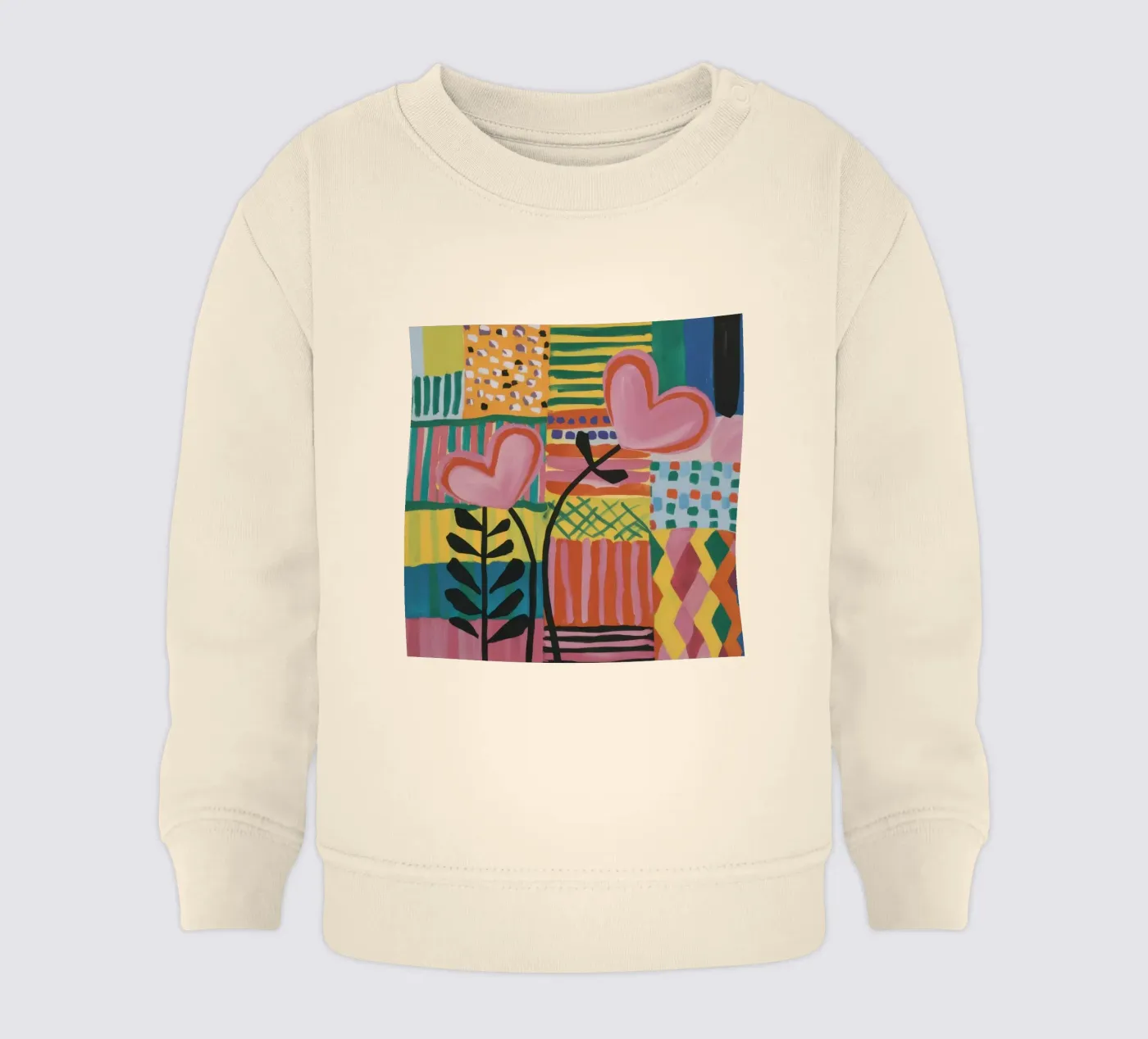 Patchwork d'amore felpa neonato da Thistle Bloom