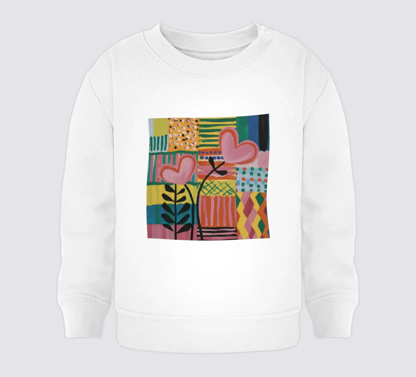 Patchwork d'amore felpa neonato da Thistle Bloom