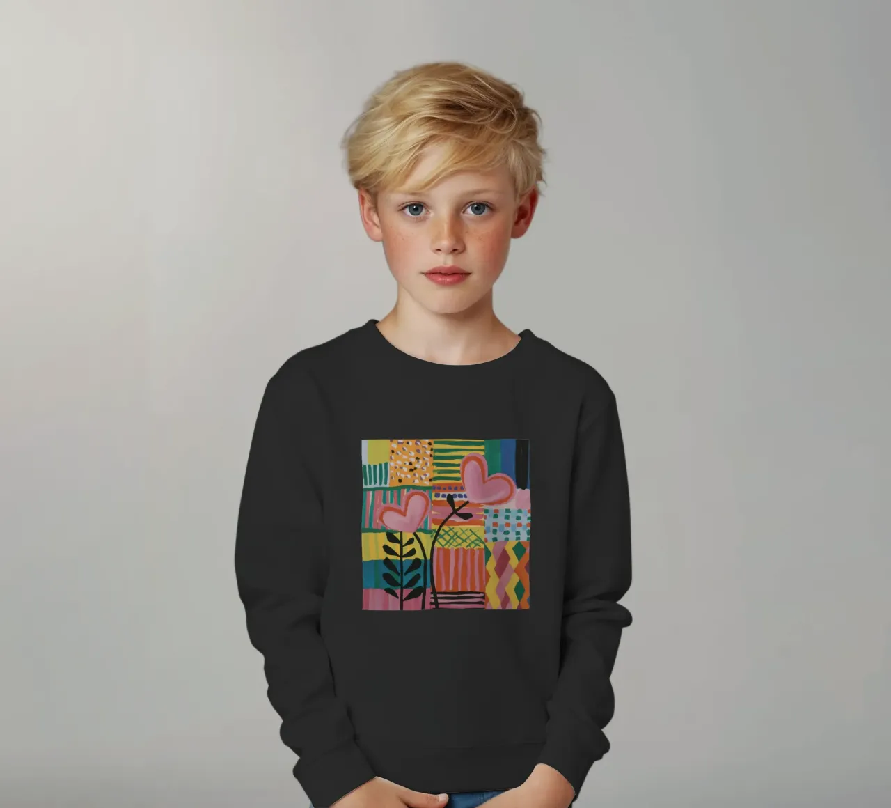 Patchwork d'amore felpa bambino da Thistle Bloom