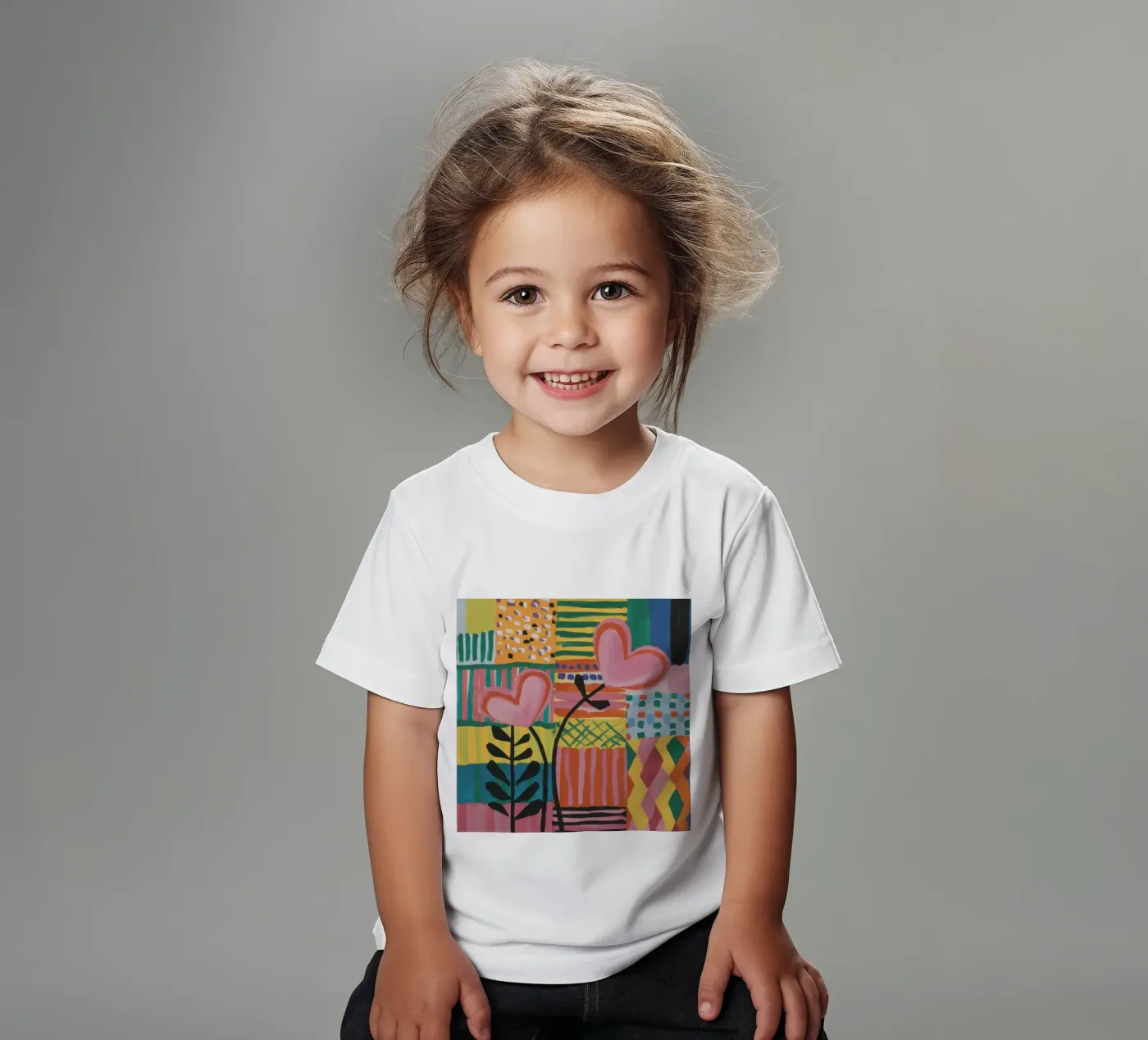 Patchwork of Love Kinder T-Shirt von Thistle Bloom