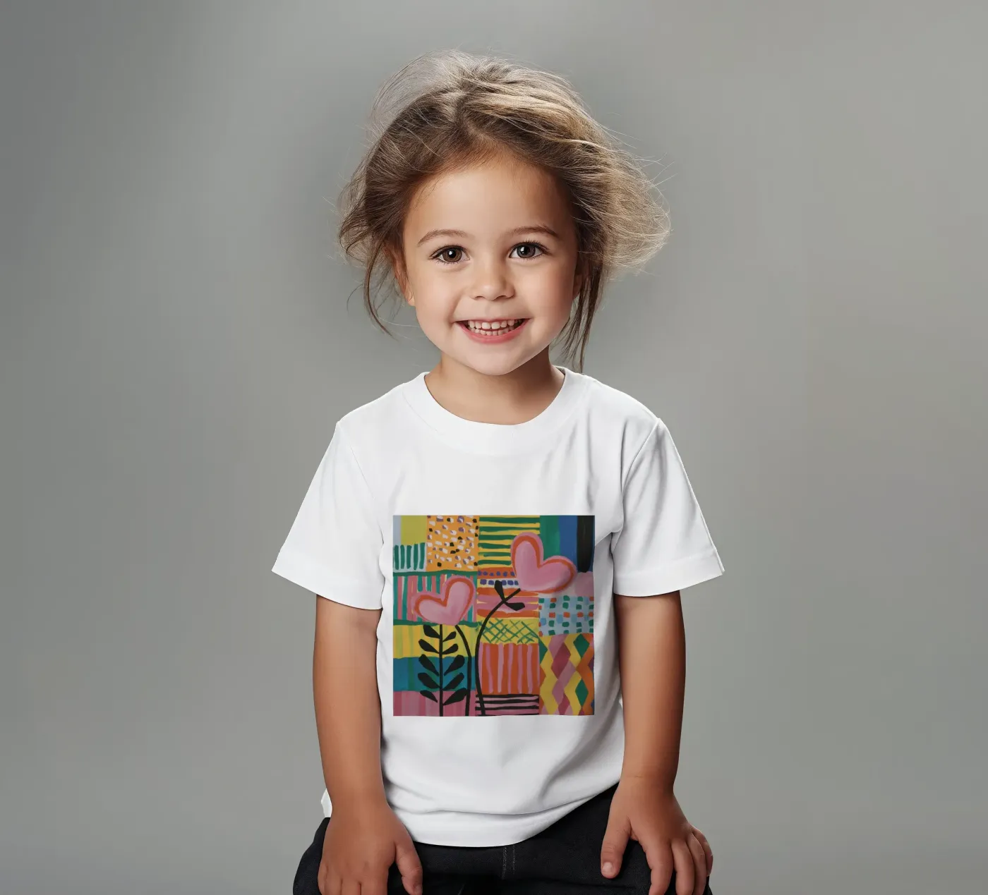 Patchwork of Love Kinder T-Shirt von Thistle Bloom