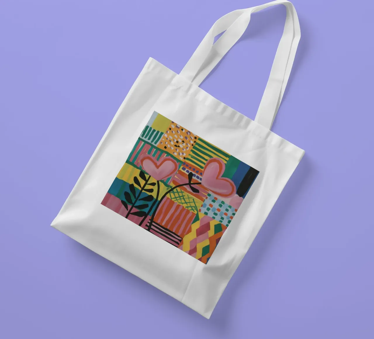 Patchwork d'amore borsa in juta da Thistle Bloom