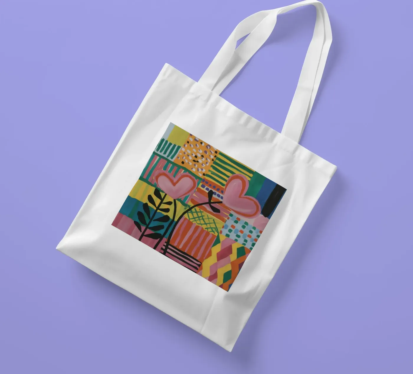 Patchwork d'amore borsa in juta da Thistle Bloom