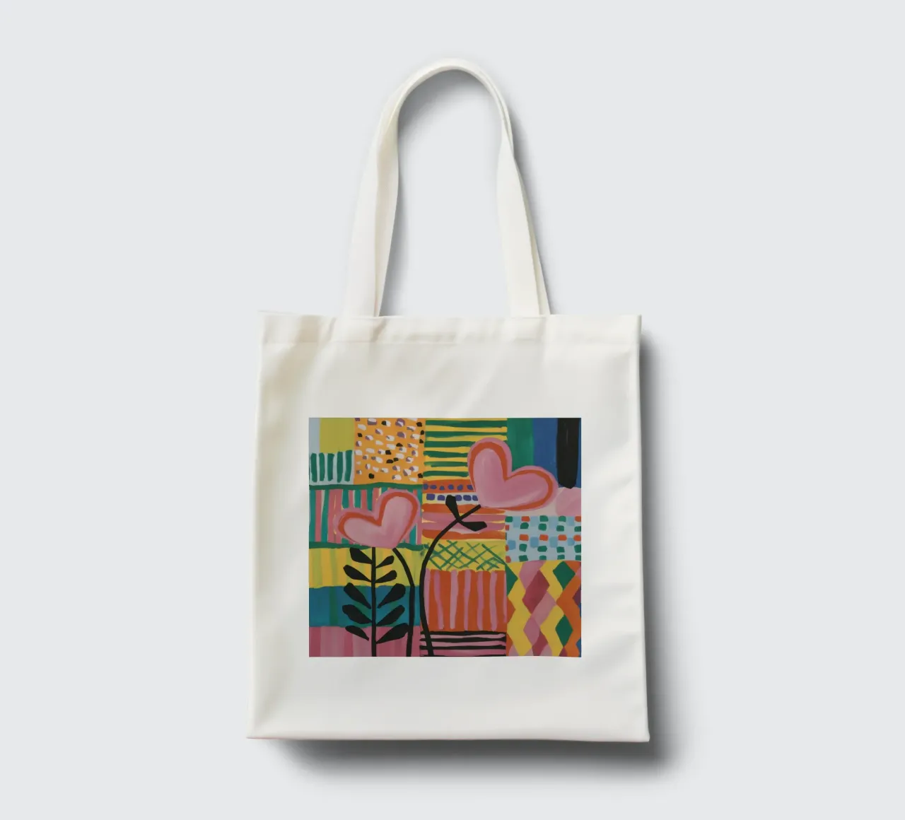 Patchwork d'amore borsa in juta da Thistle Bloom