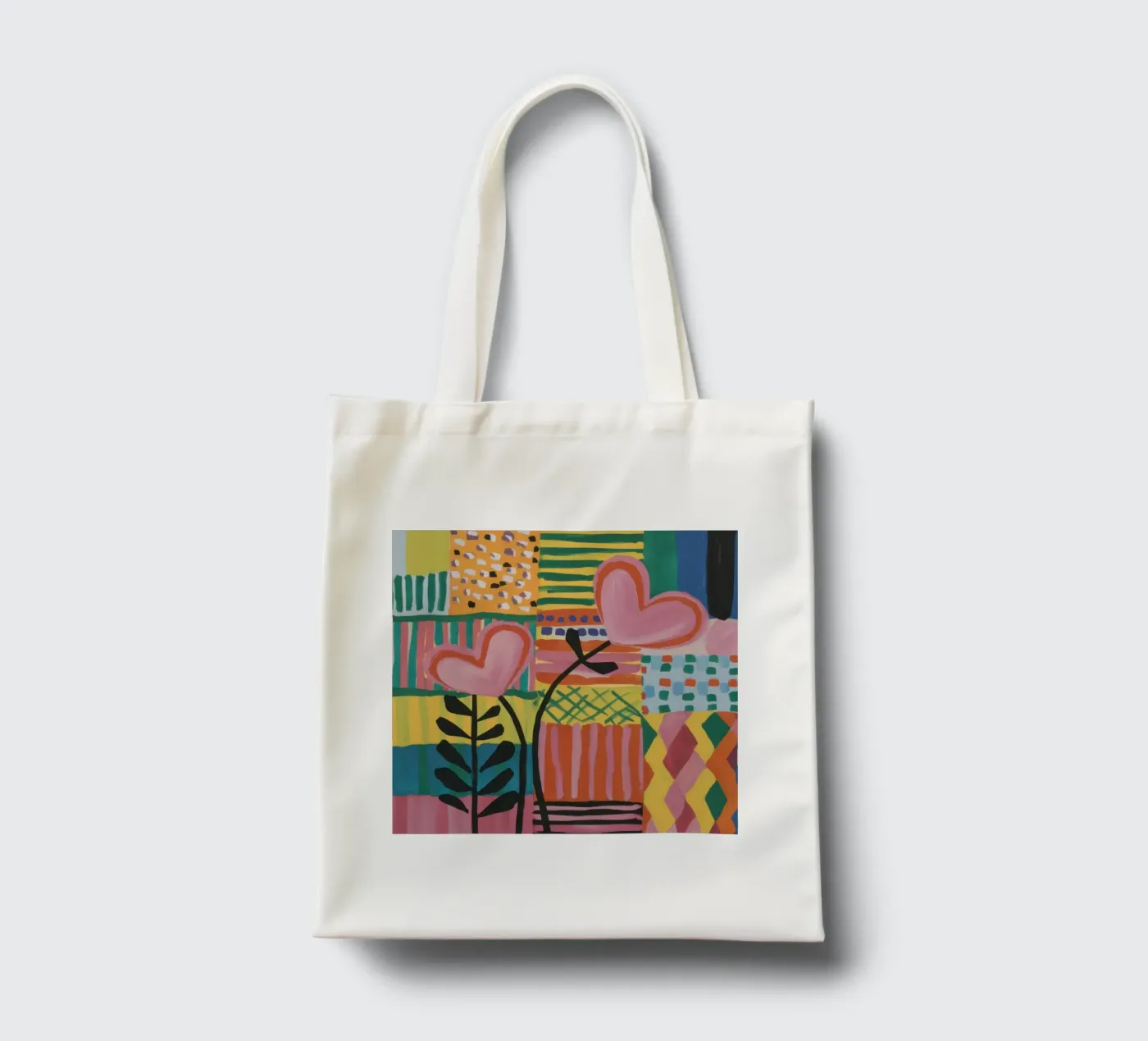 Patchwork d'amore borsa in juta da Thistle Bloom