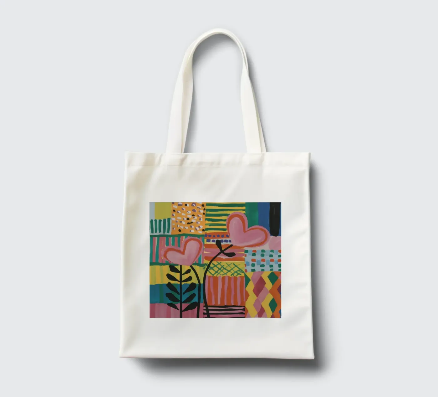 Patchwork d'amore borsa in juta da Thistle Bloom