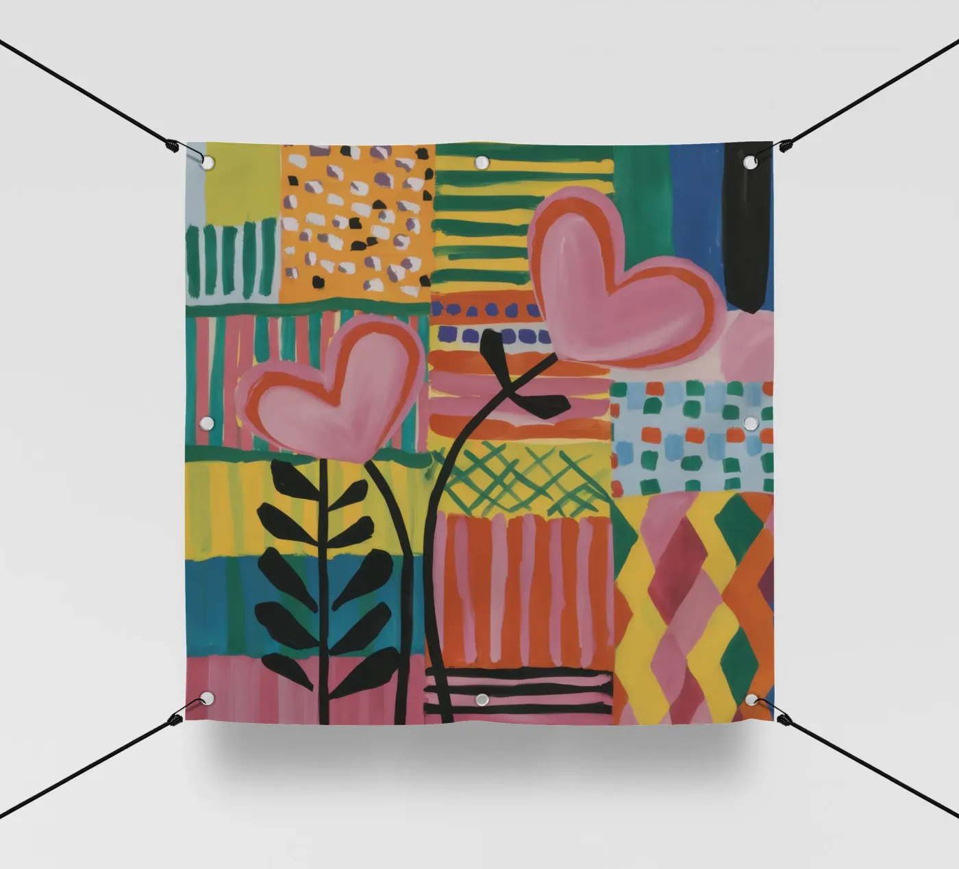 Patchwork der Liebe PVC Plane von Thistle Bloom