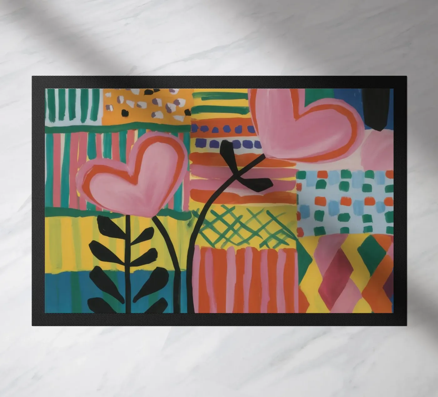 Patchwork van liefde deurmat van Thistle Bloom